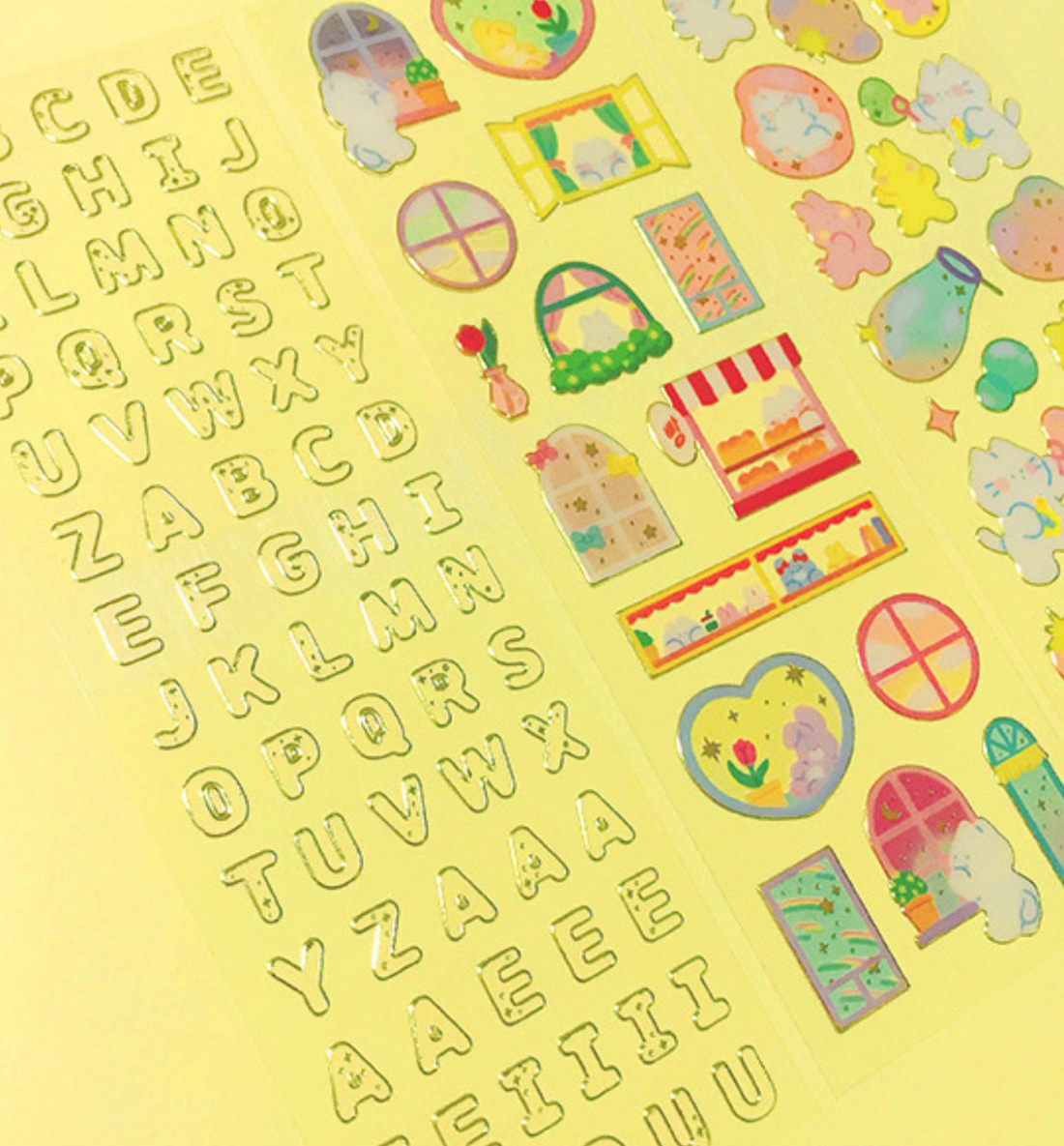 Transparent Alphabet Seal Sticker