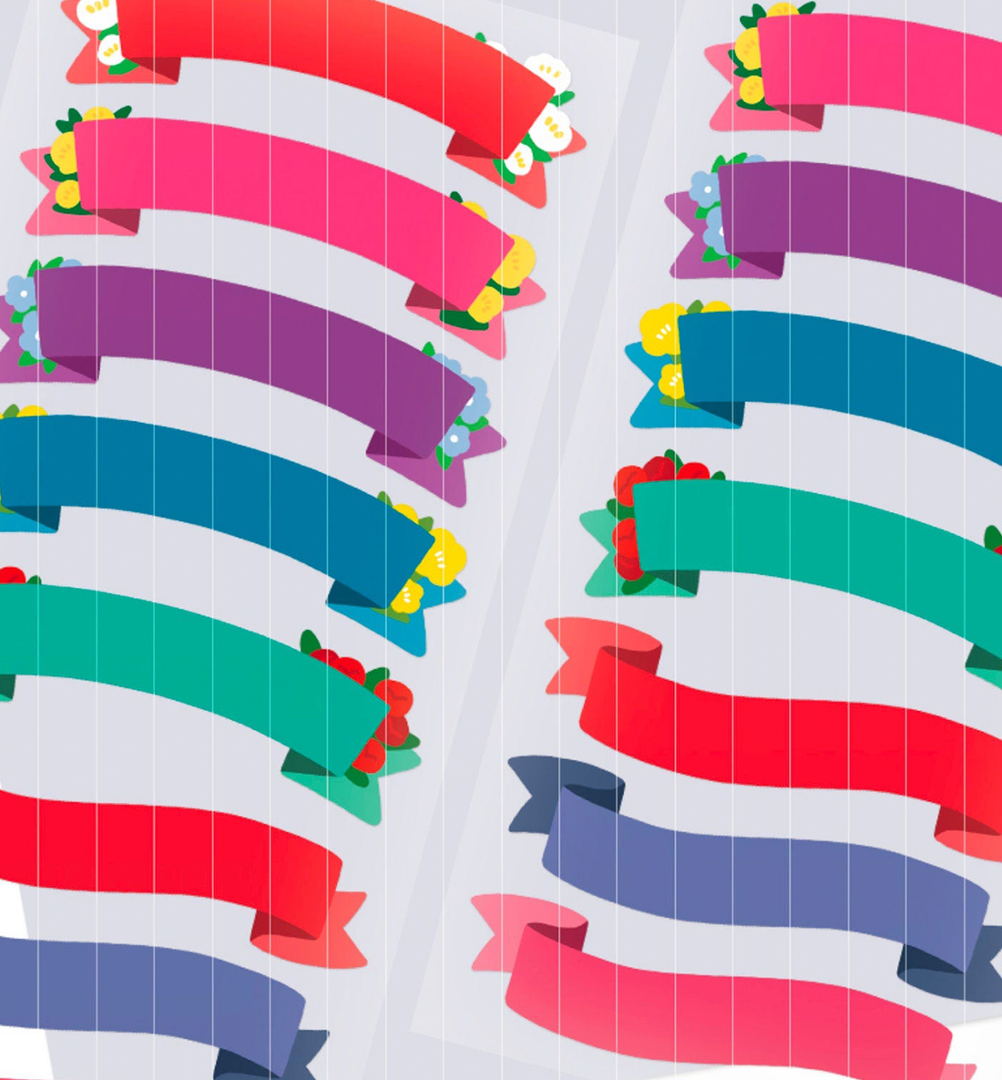 Ribbon Title Seal Sticker