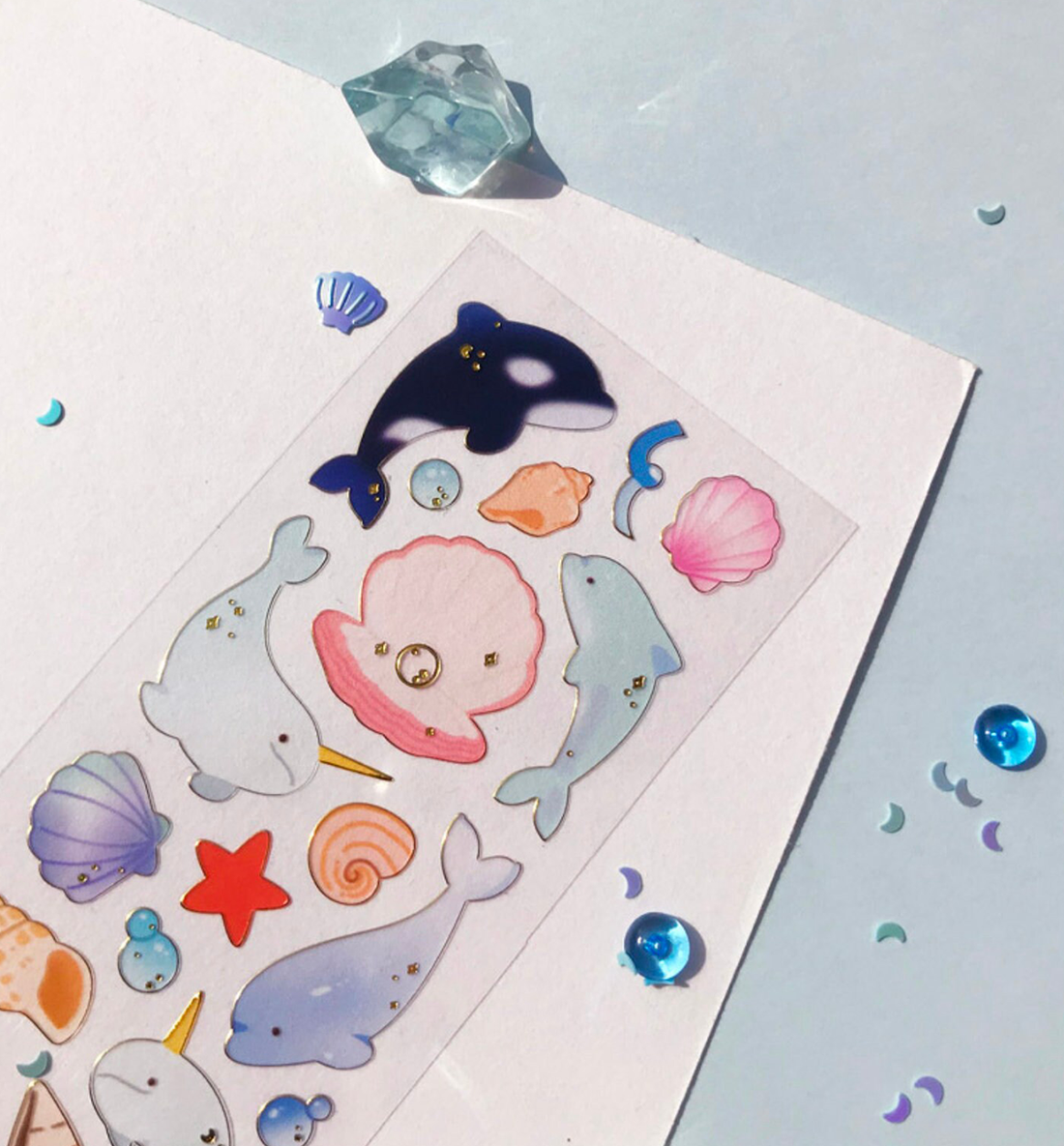 Waterland Transparent Seal Sticker