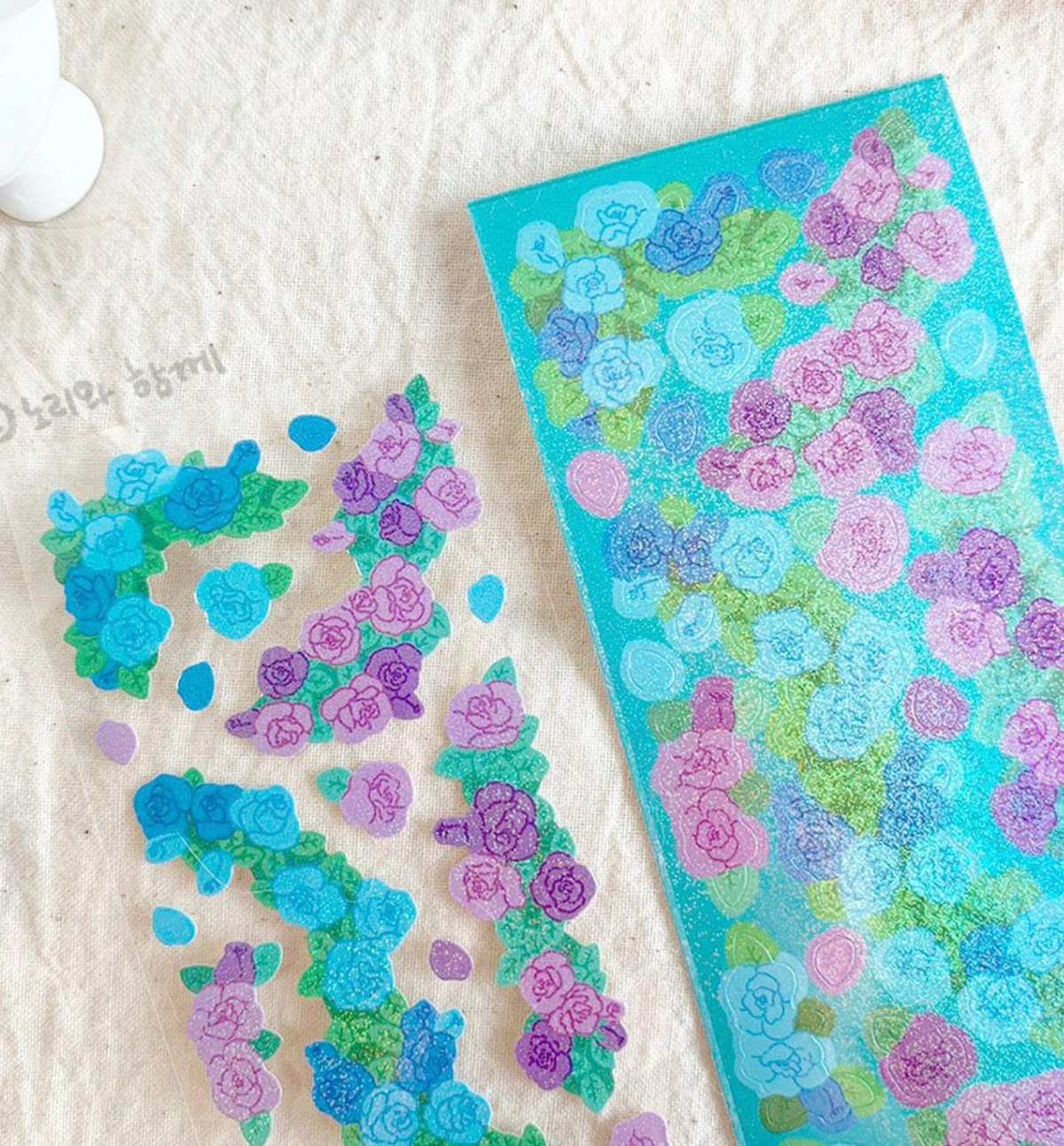 Rose Confetti Seal Sticker [Purple Blue]