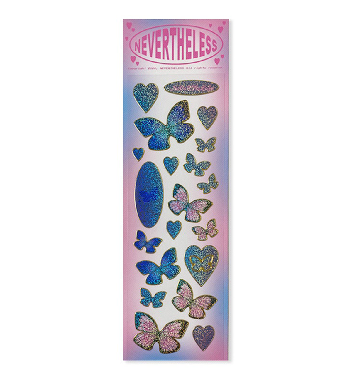 Pink Blue Butterfly Seal Sticker