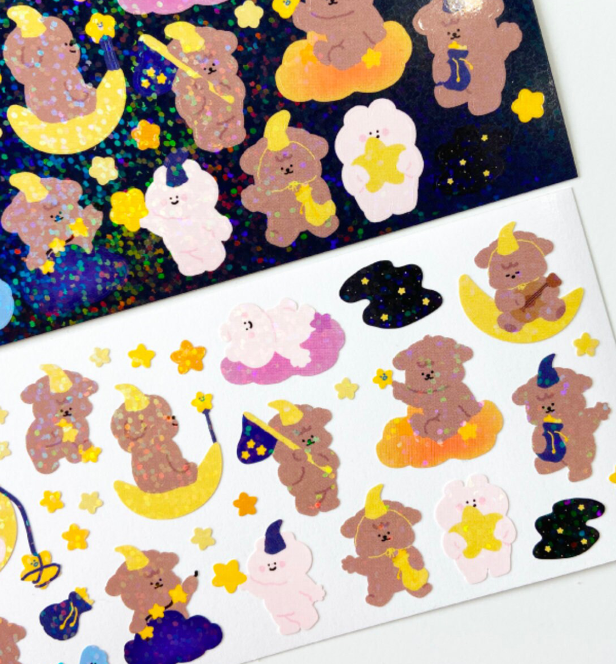 Night Fairy Bear Seal Sticker