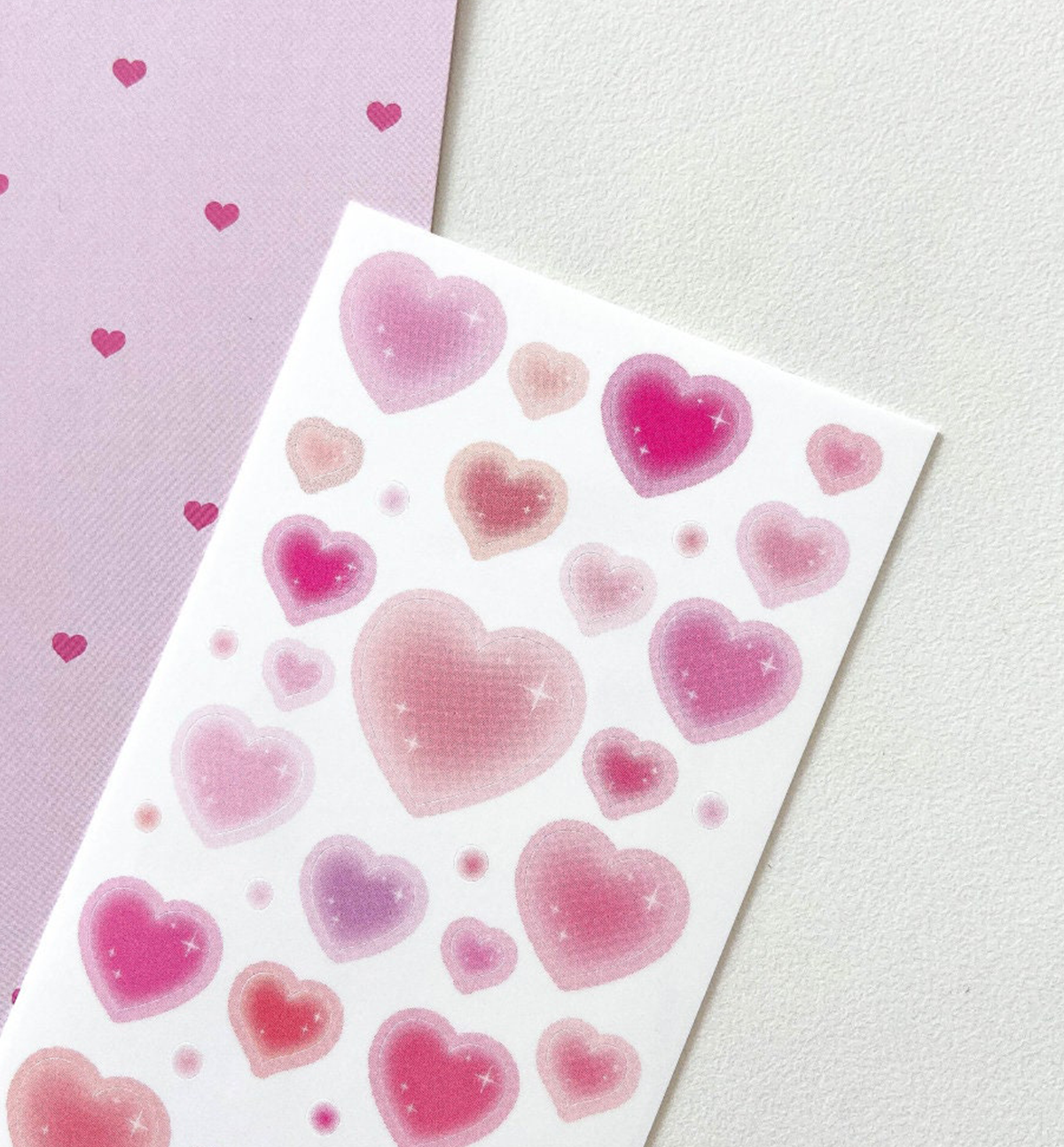 Pink Heart Pop Seal Sticker