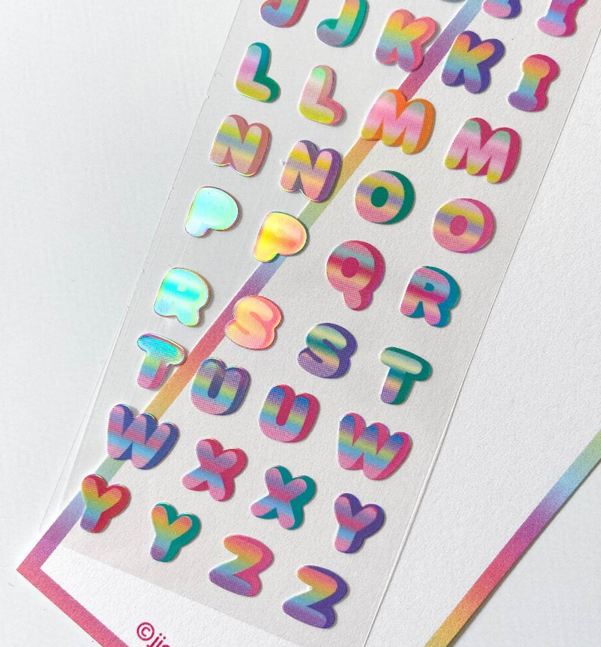 Alphabet Gradient Pop Seal Sticker