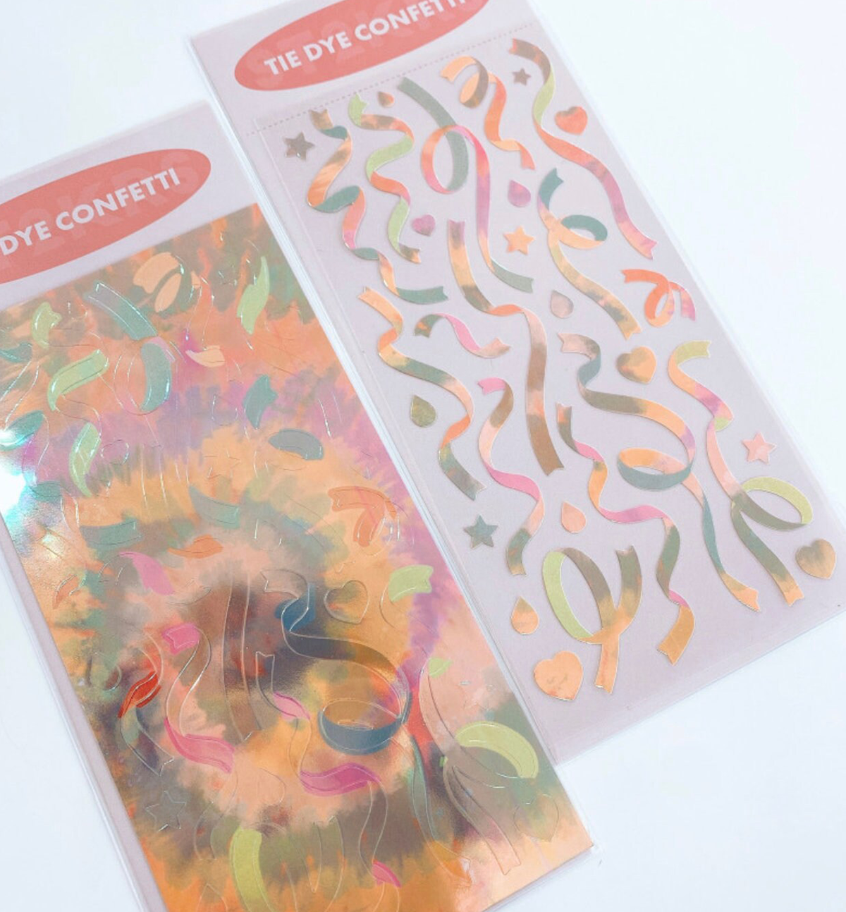 Warm Tie Dye Confetti Seal Sticker