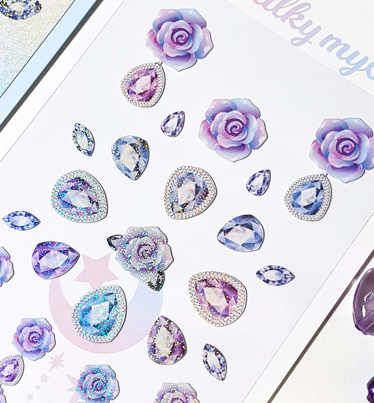 Rose Jewel Seal Sticker [Purple]