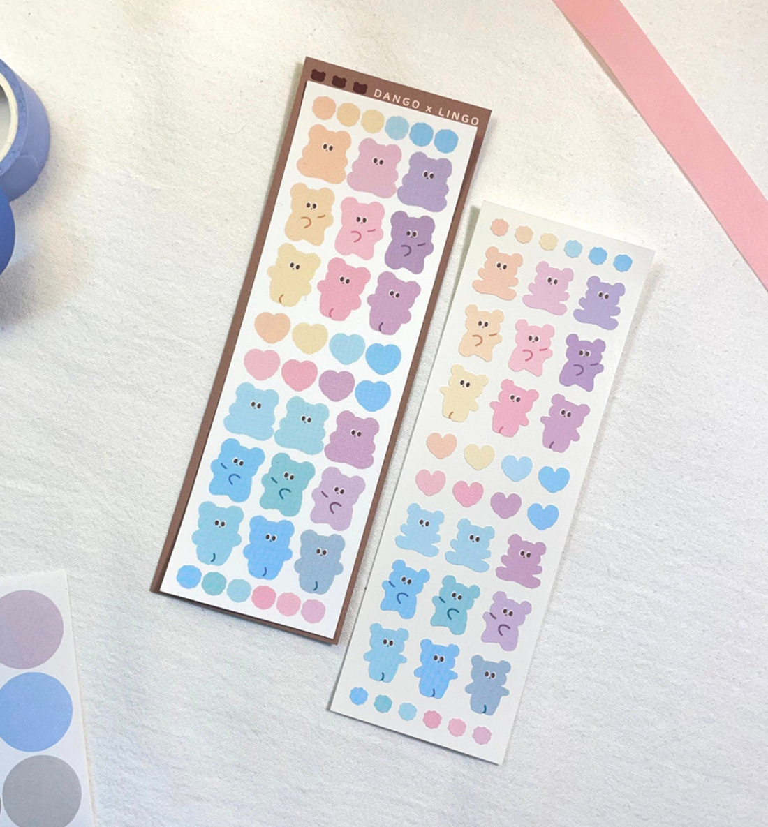 Cotton Candy Bear Seal Sticker