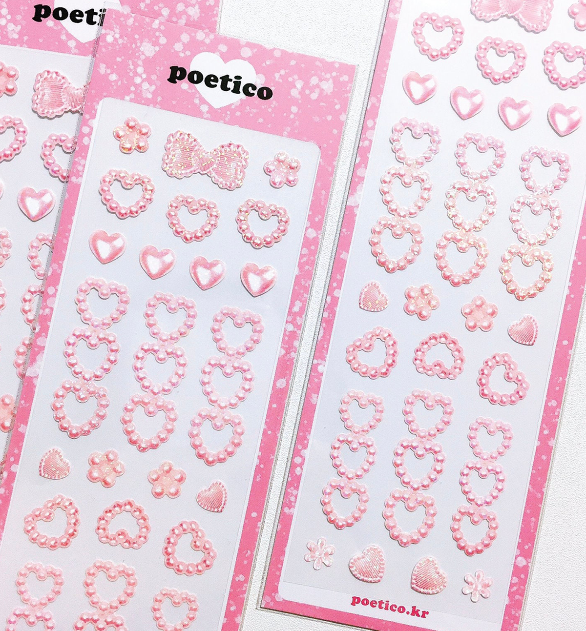Heart Ring Pearl Seal Sticker [Pink]