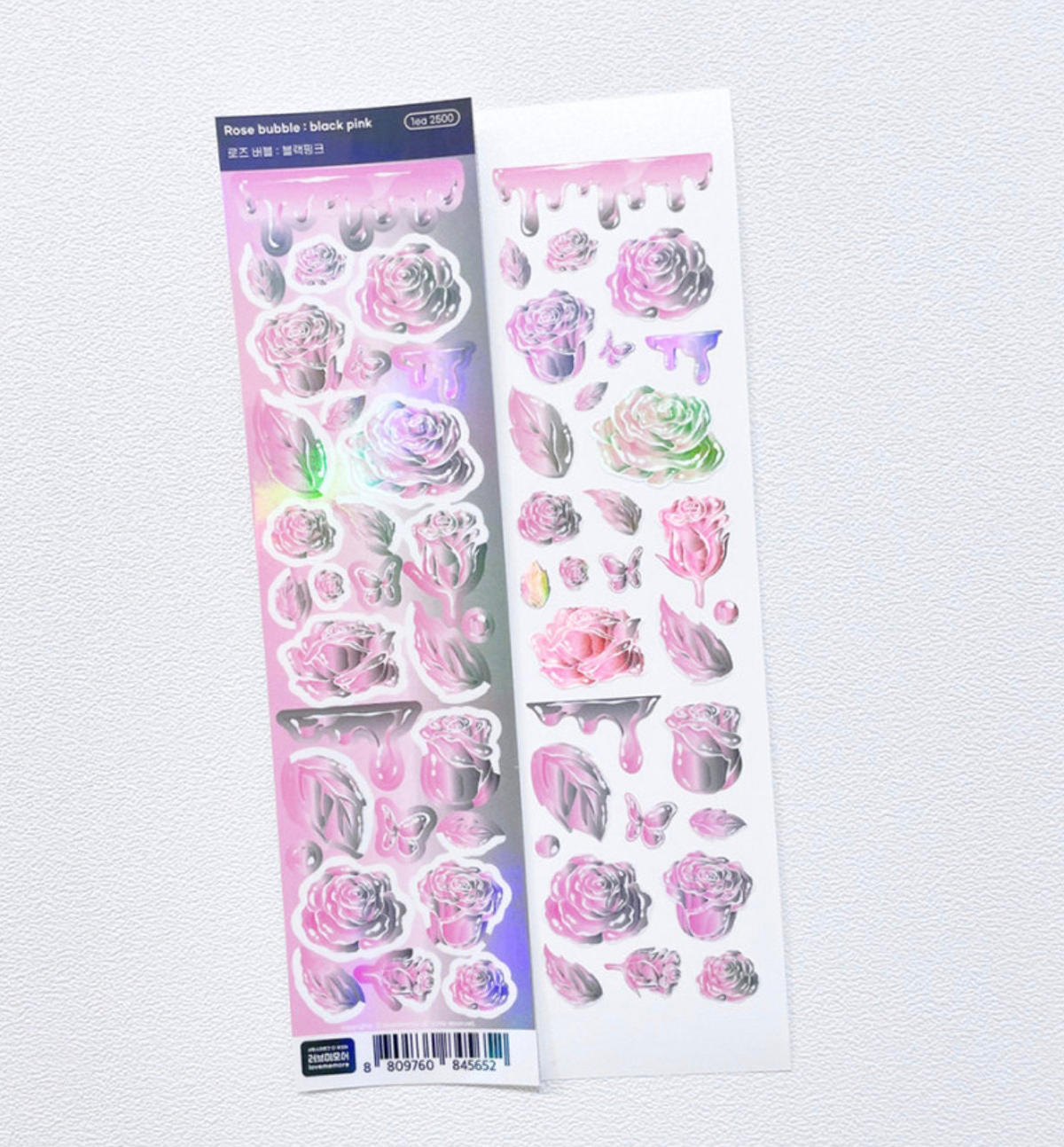 Rose Bubble Sticker [Black Pink]
