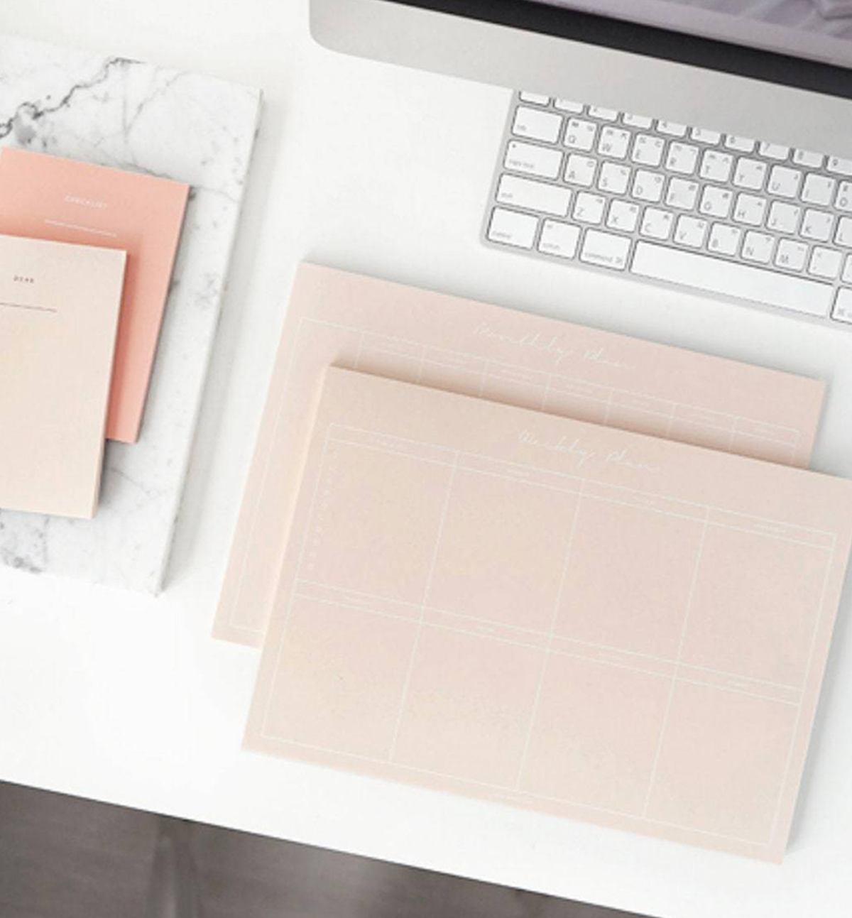 Desk Weekly Planner Notepad [Pink]