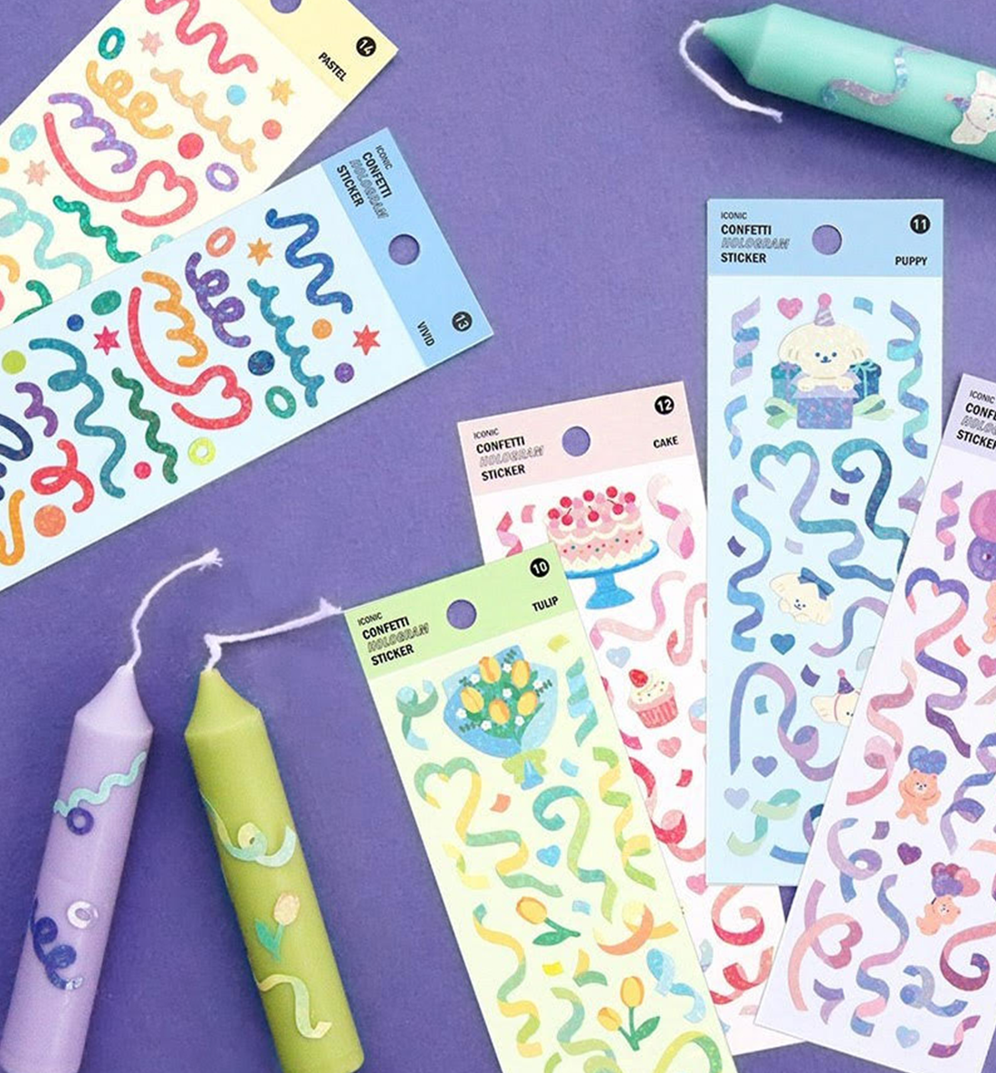 Confetti Hologram Seal Sticker