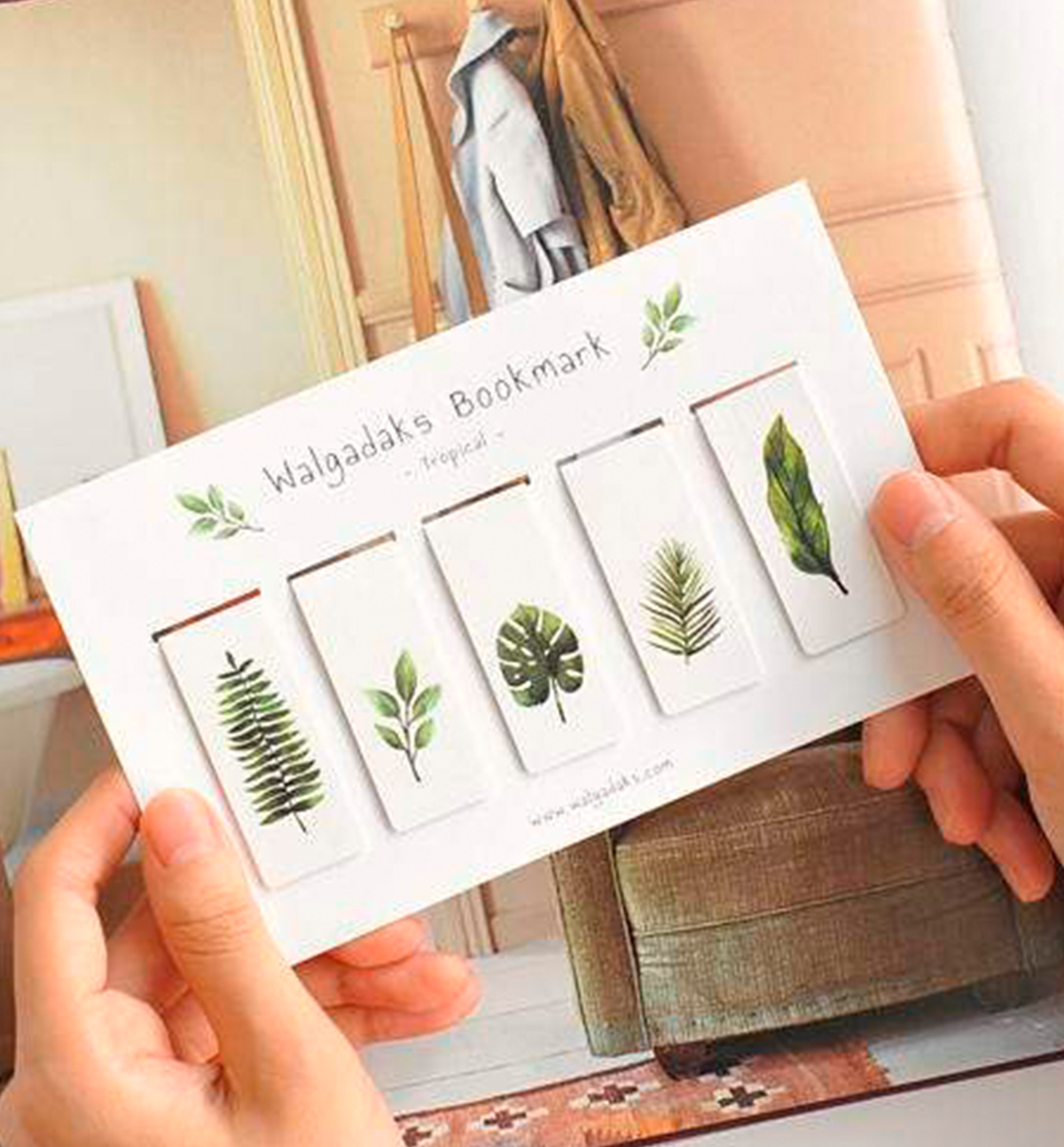 5 Tropical Plants Magnetic Bookmark