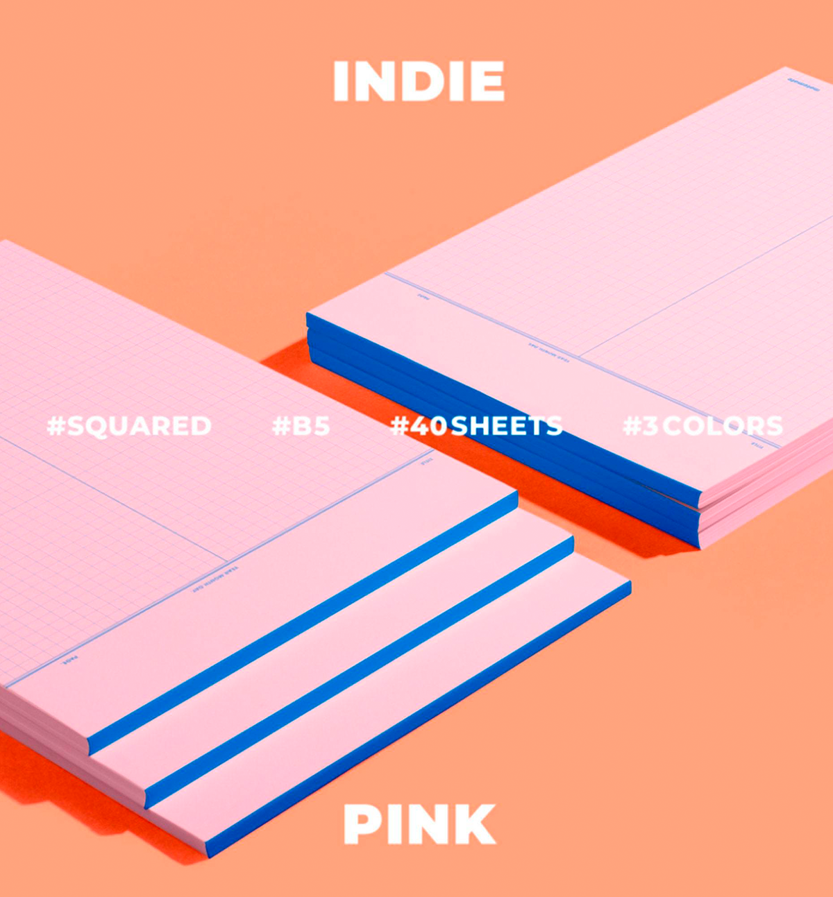 B5 Grid Memopad [Indie Pink]