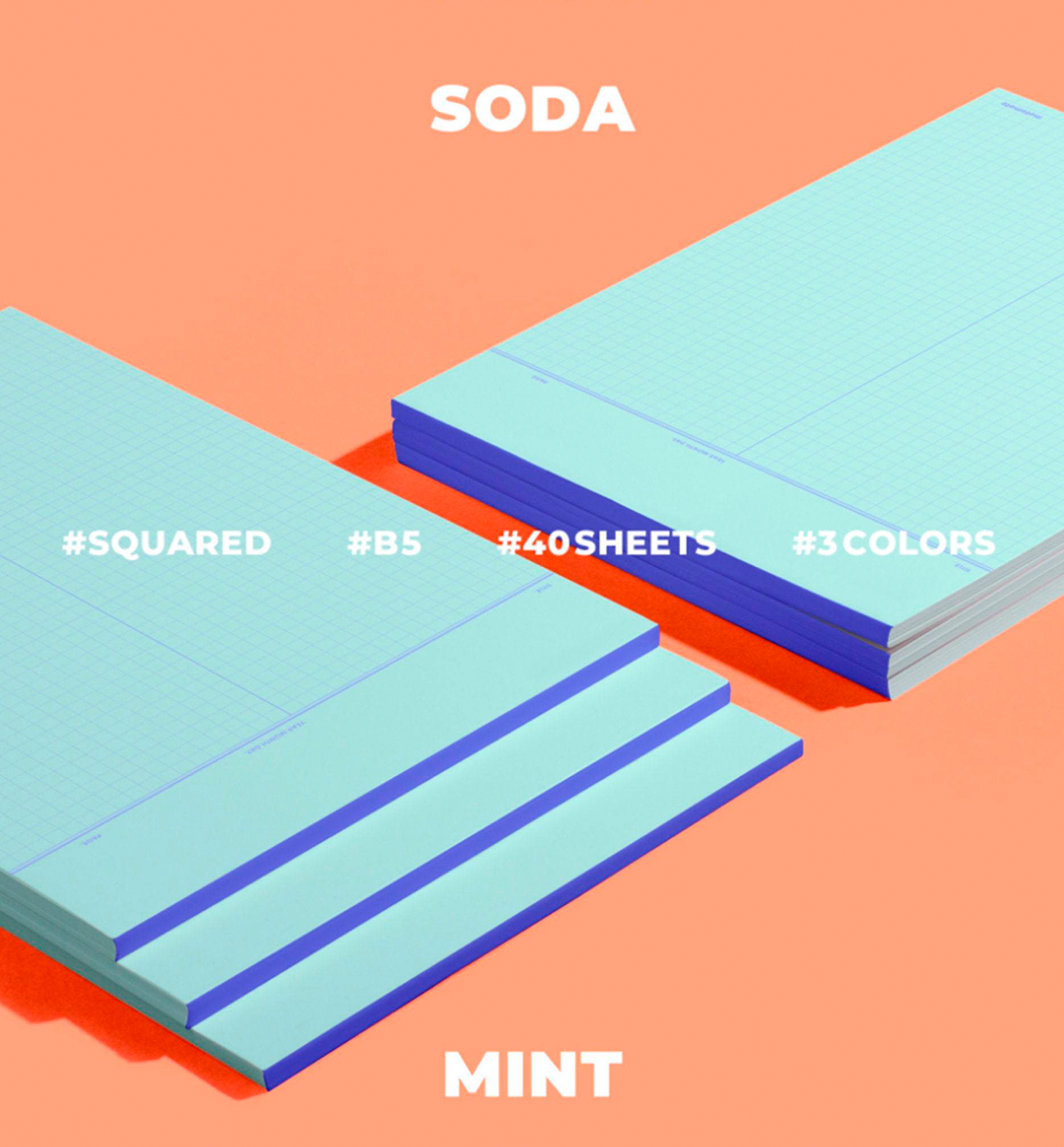 B5 Grid Memopad [Soda Mint]