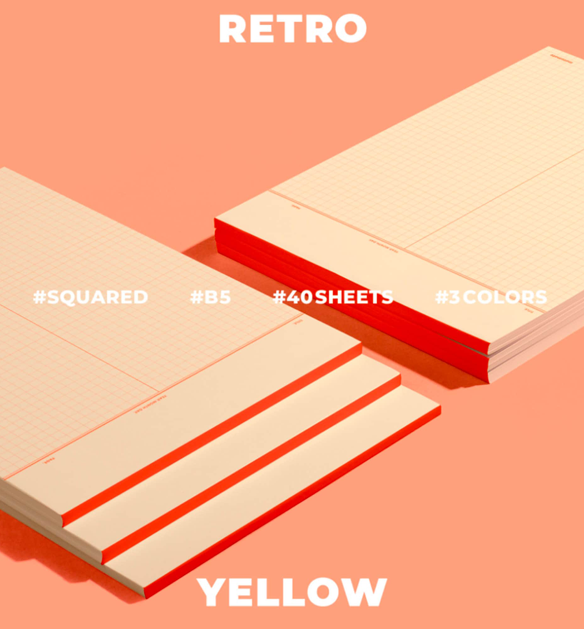 B5 Grid Memopad [Retro Yellow]