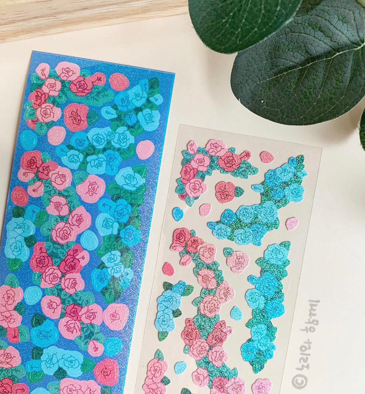 Rose Confetti Seal Sticker [Mint Pink]