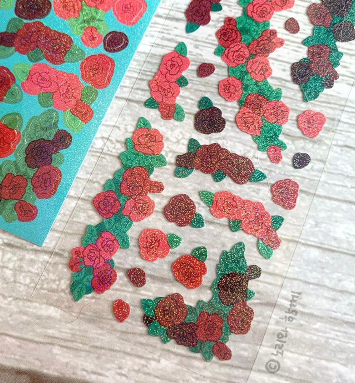 Rose Confetti Seal Sticker [Deep Red]