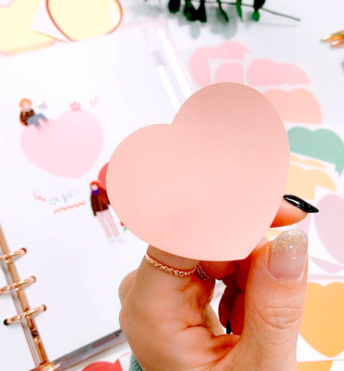 Colorful Heart Sticker [59x53mm]