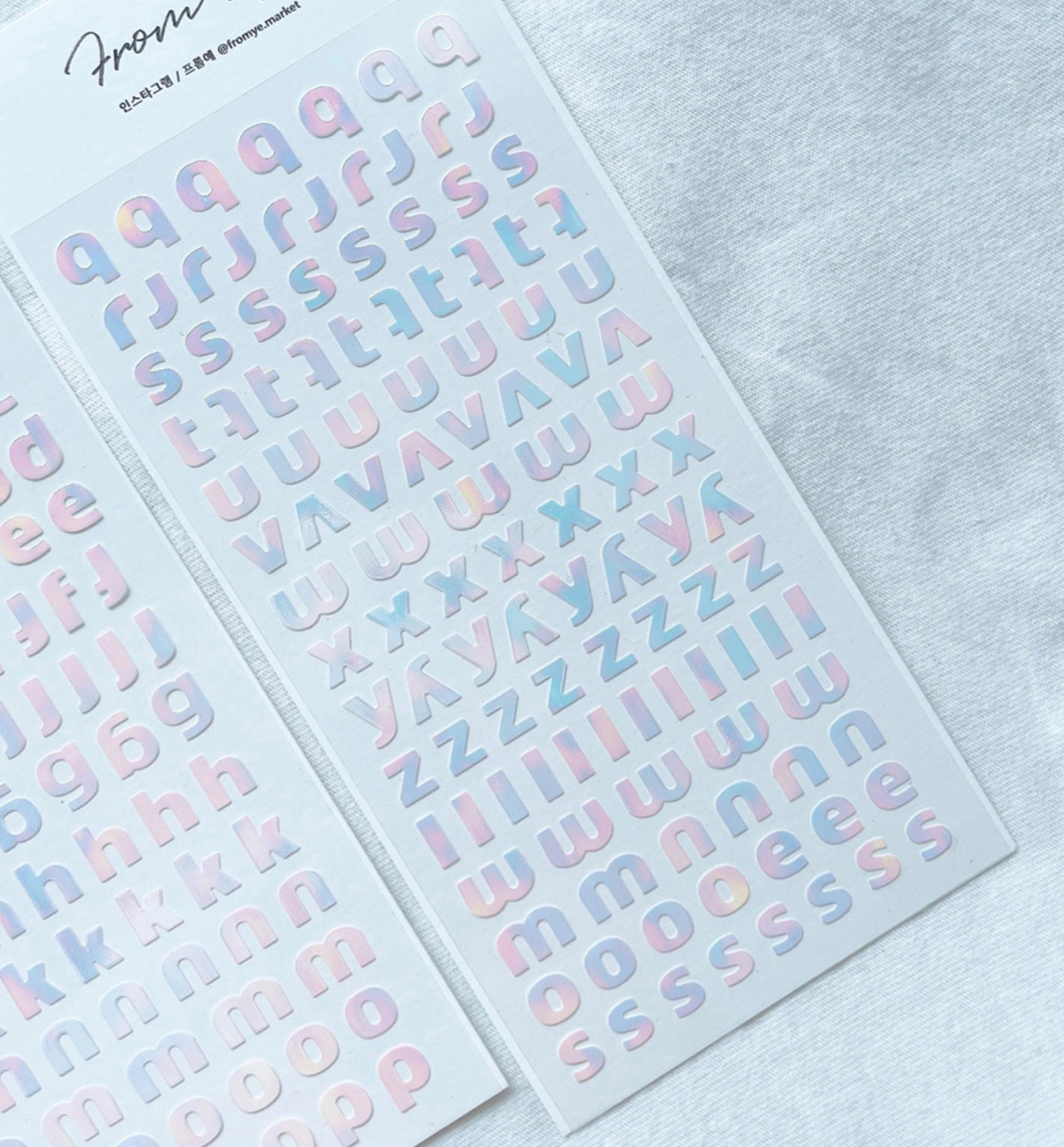 Pearly Lowercase Letters Seal Sticker
