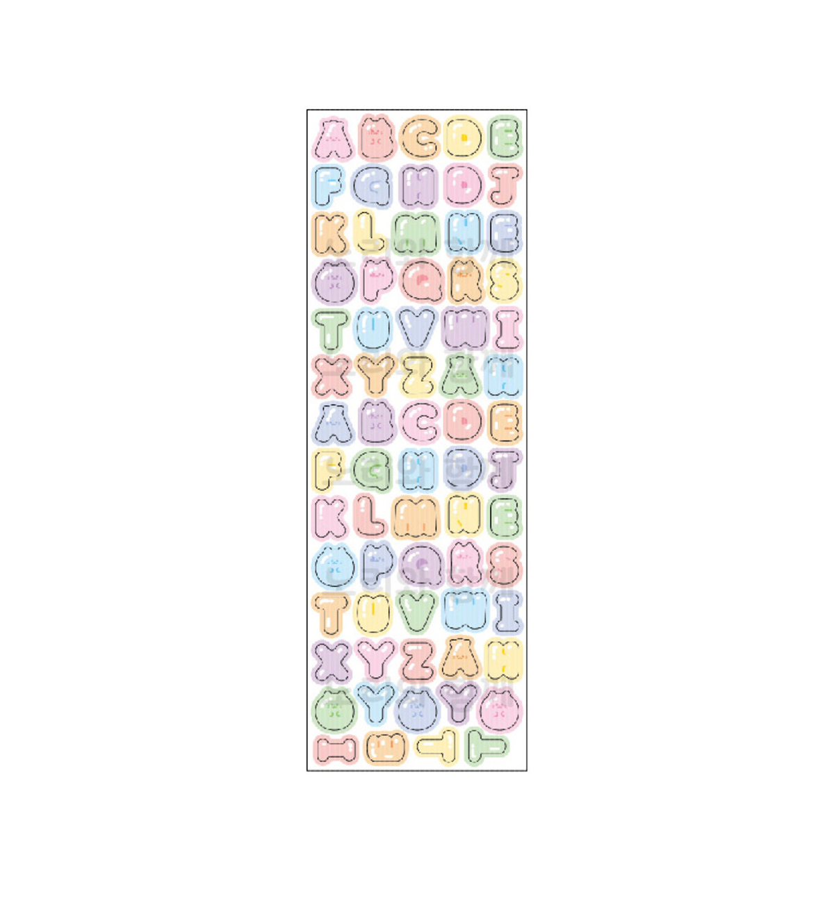 Jelly Alphabet Seal Sticker