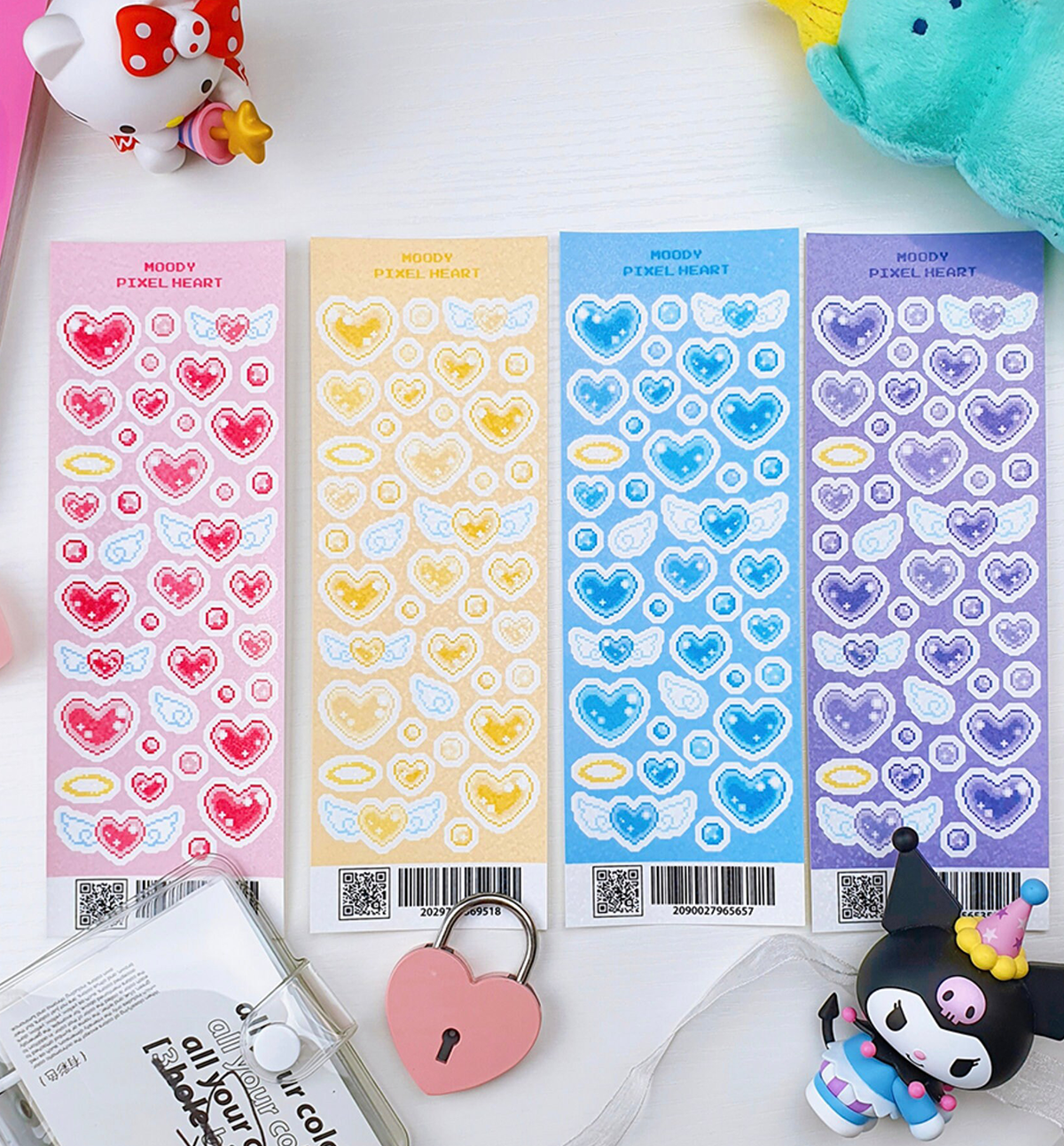 Pixel Heart Series Seal Sticker