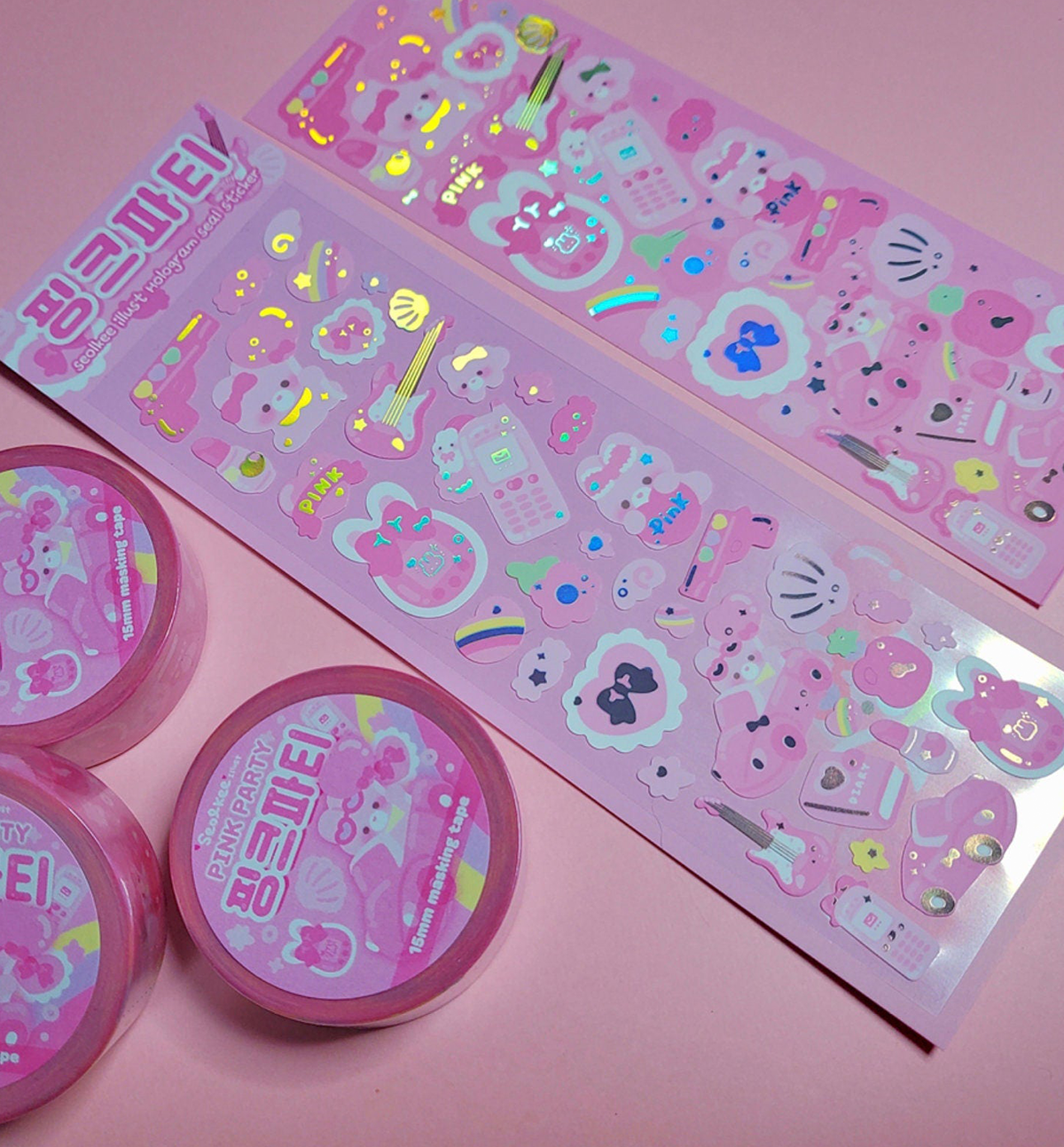 Pink Party Seal Sticker