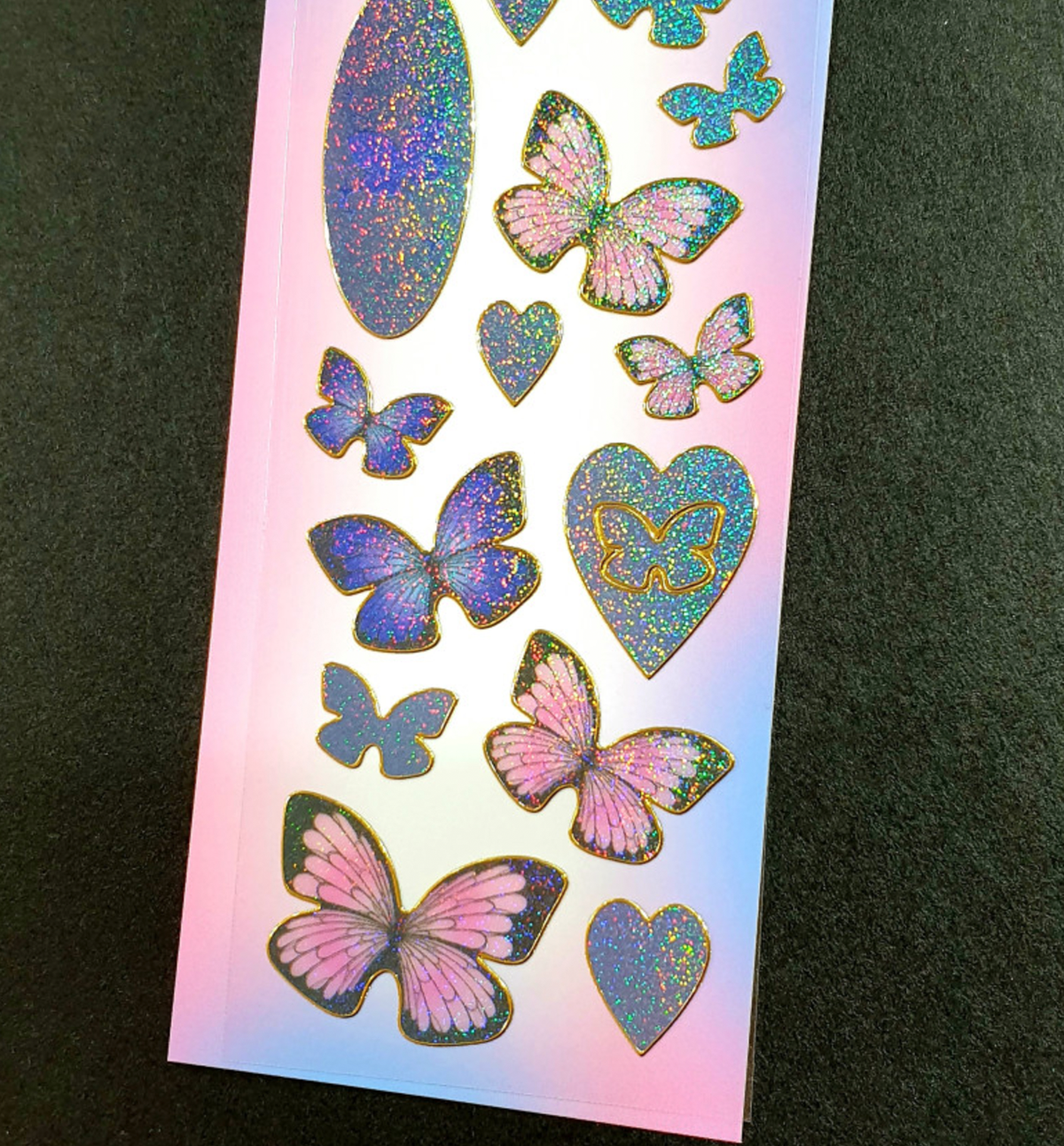 Pink Blue Butterfly Seal Sticker