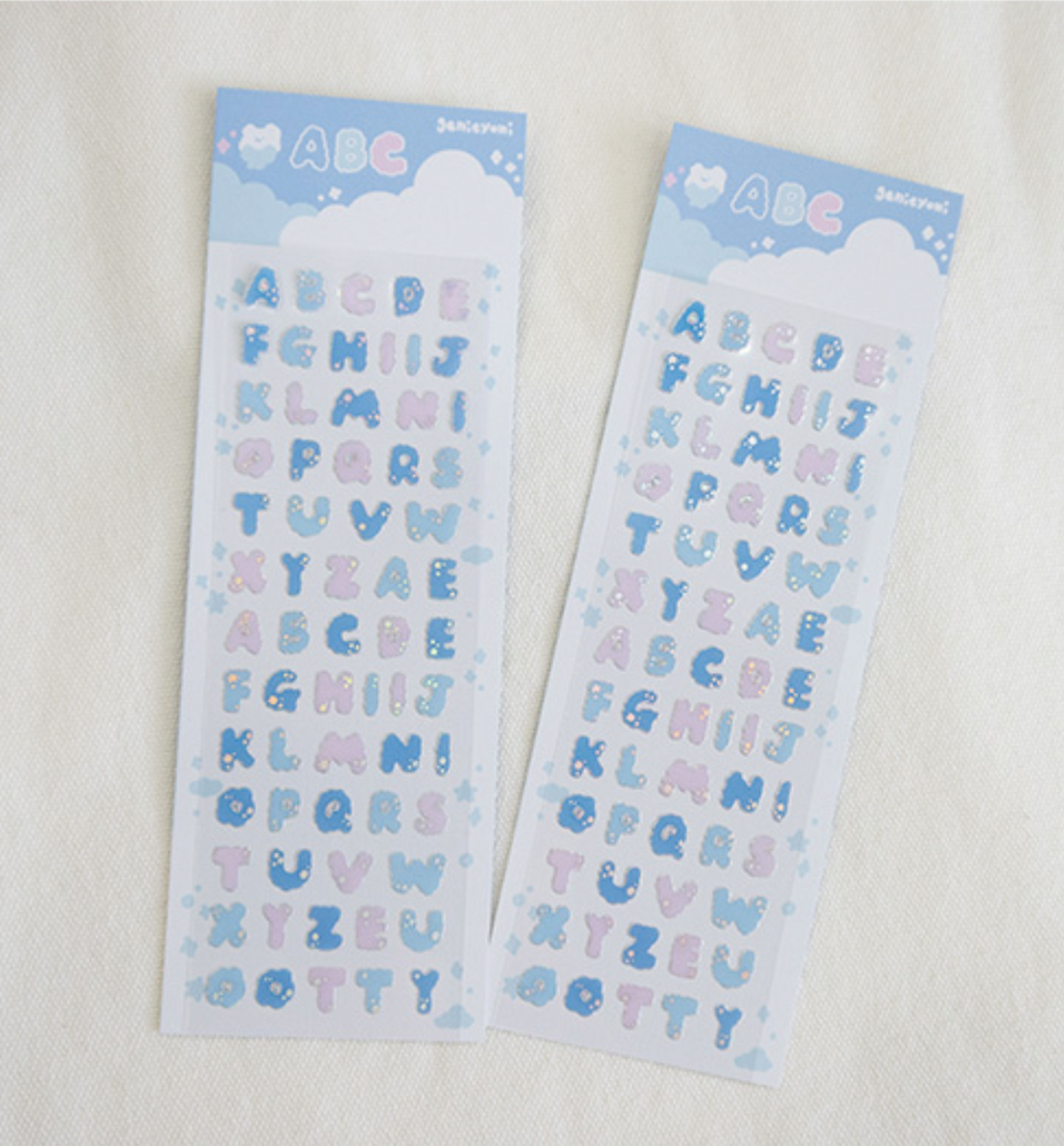 Hologram Cloud Alphabet Seal Sticker