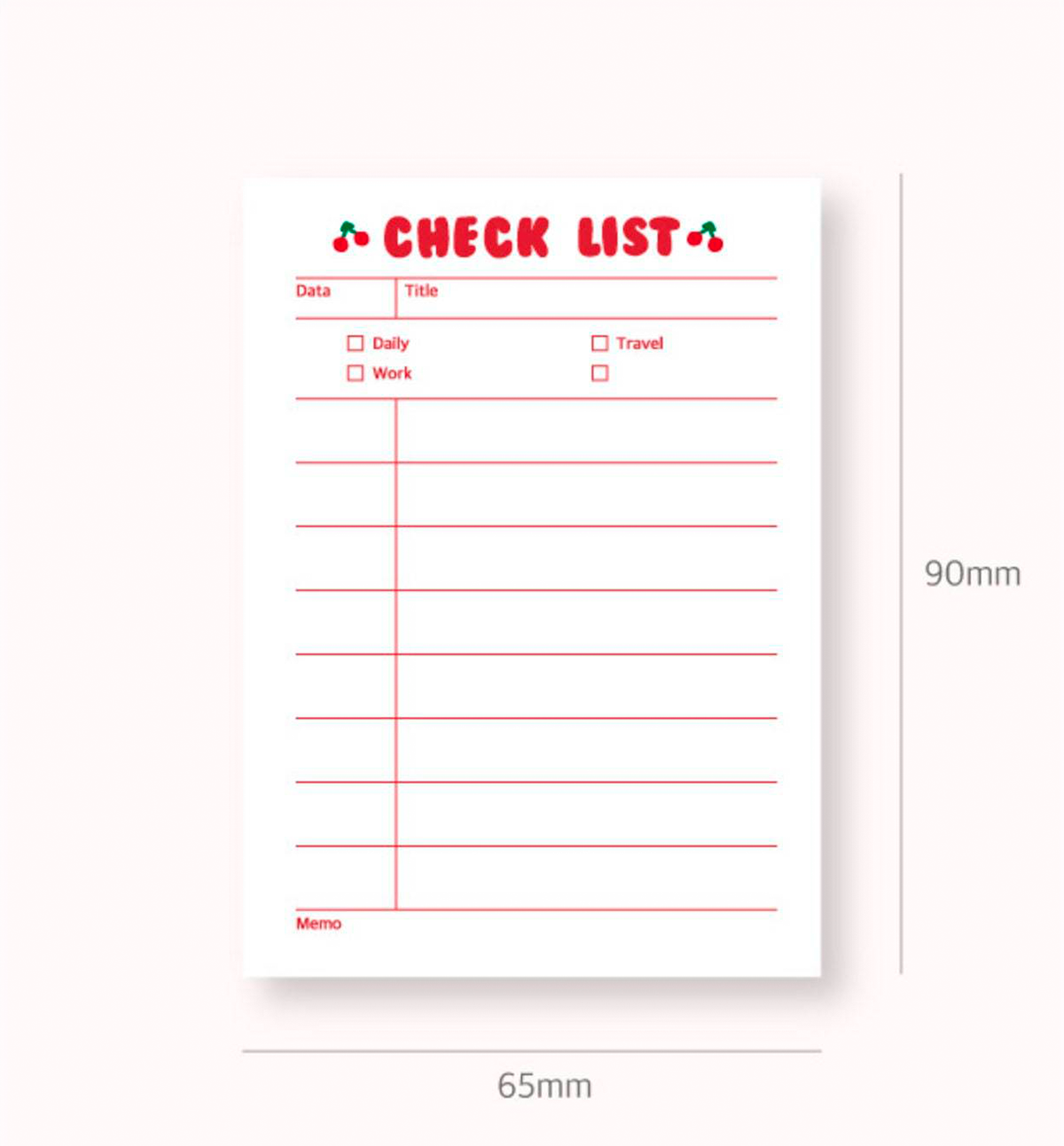 Welcome Checklist Memopad