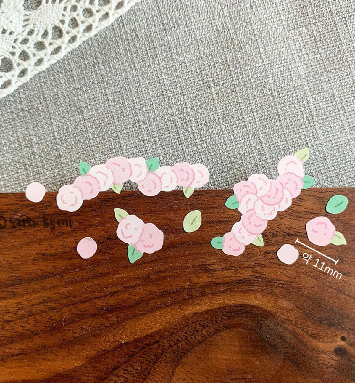 Pink Hydrangea Confetti Seal Sticker