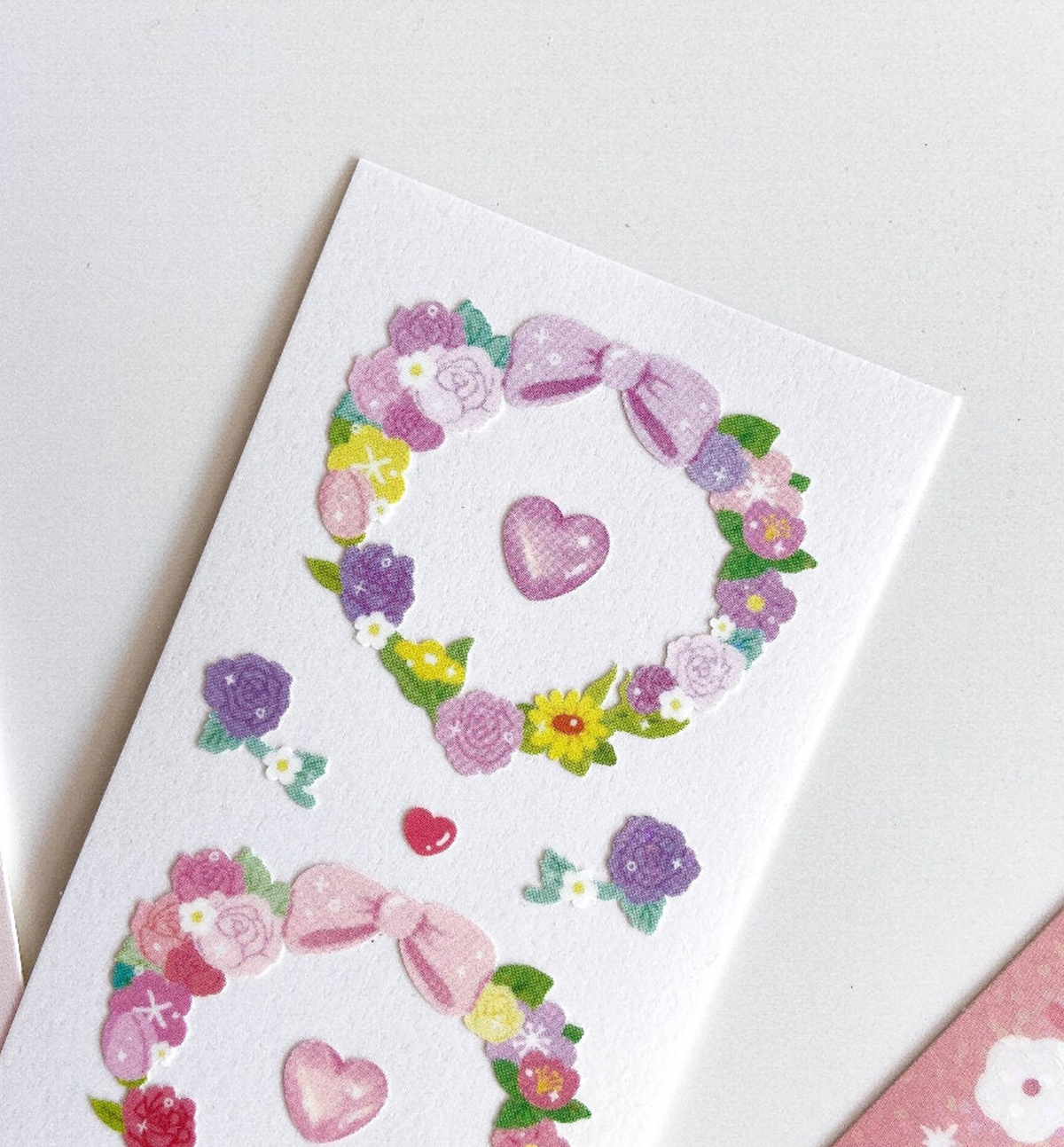 Flower Heart Frame Seal Sticker