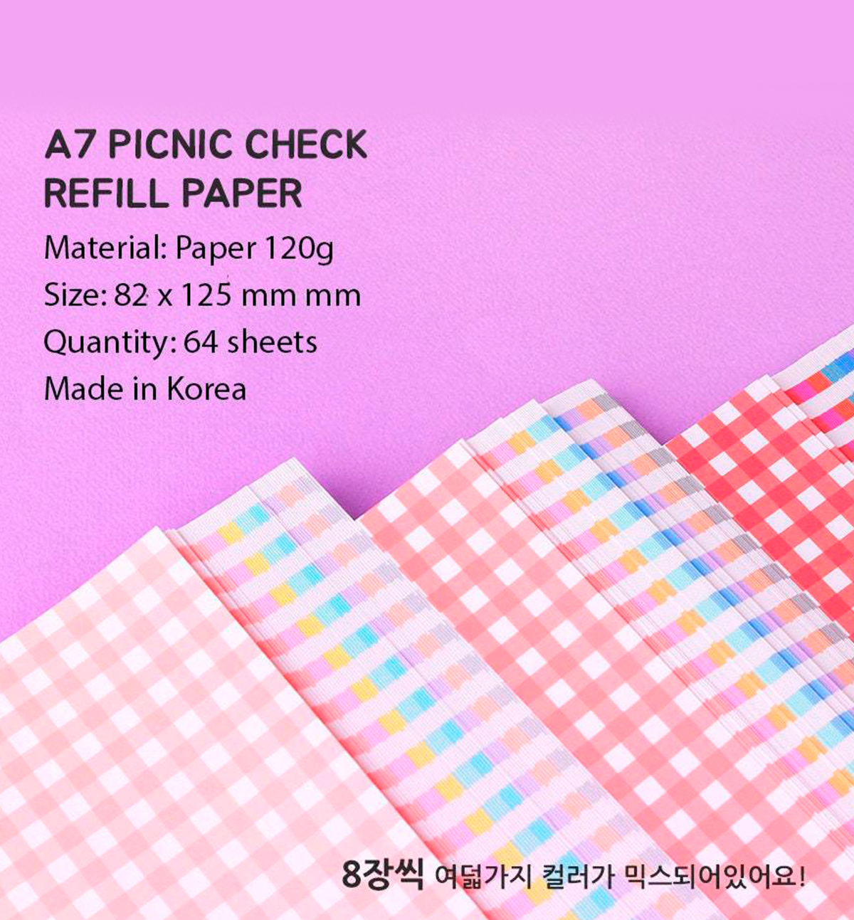 A7 Picnic Check Refill Paper
