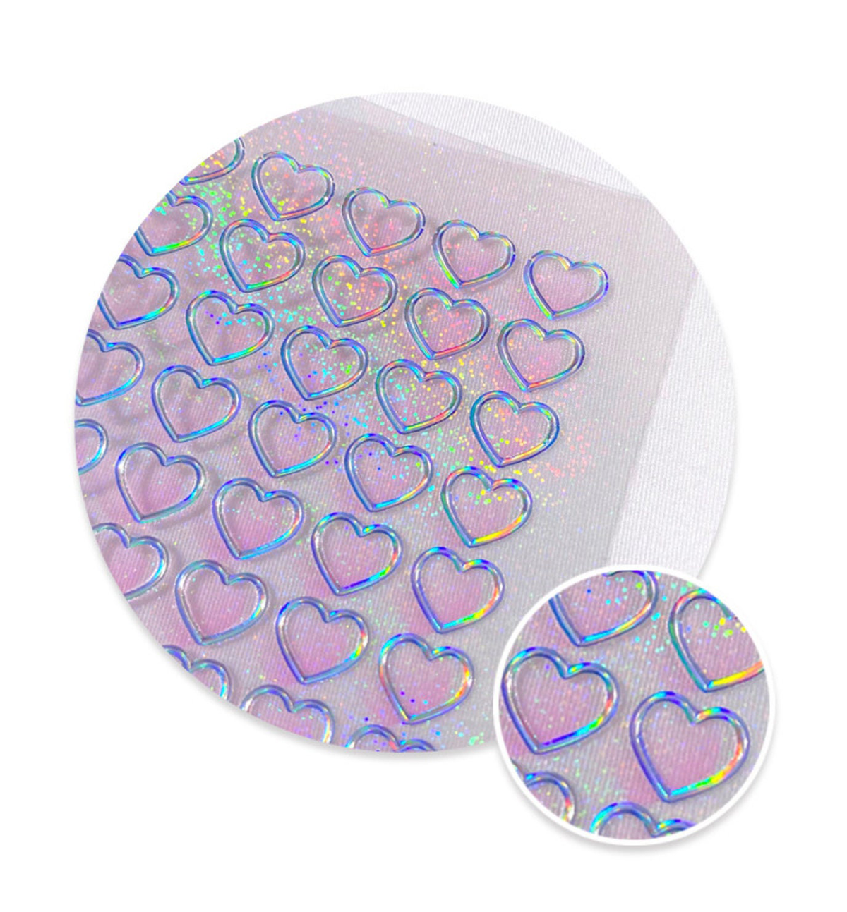 Clear Heart Deco Seal Sticker