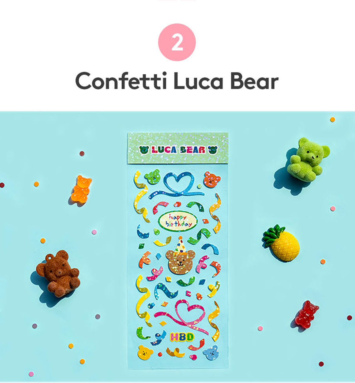 Luca Bear Seal Sticker