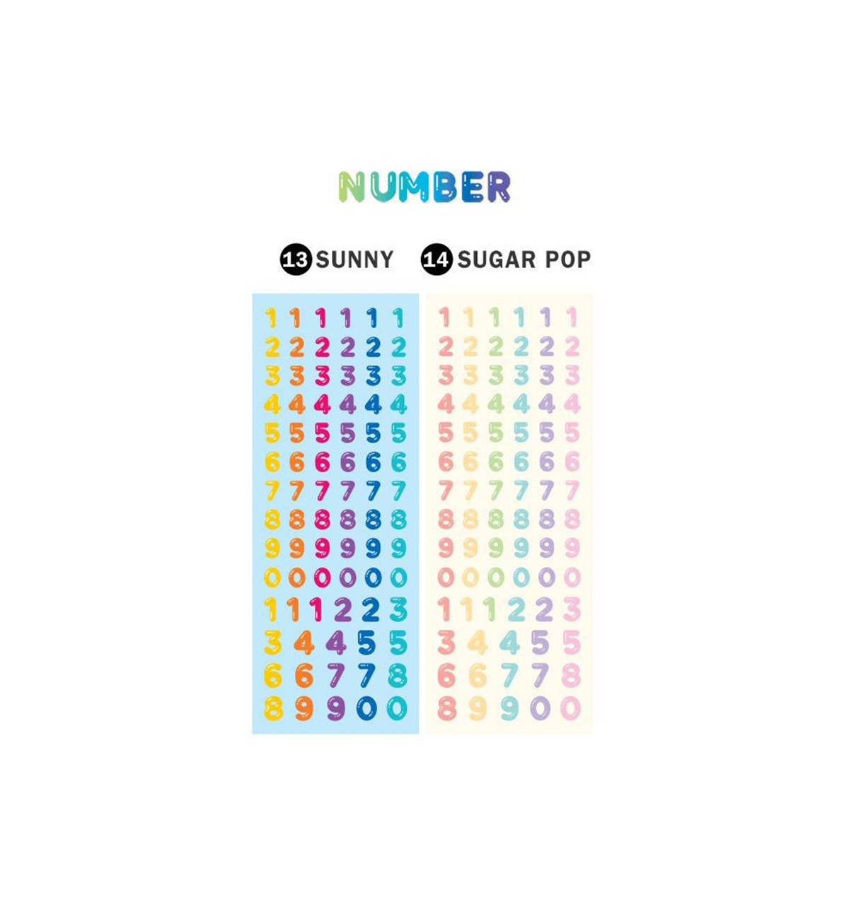 Jelly Alphabet Number Sticker