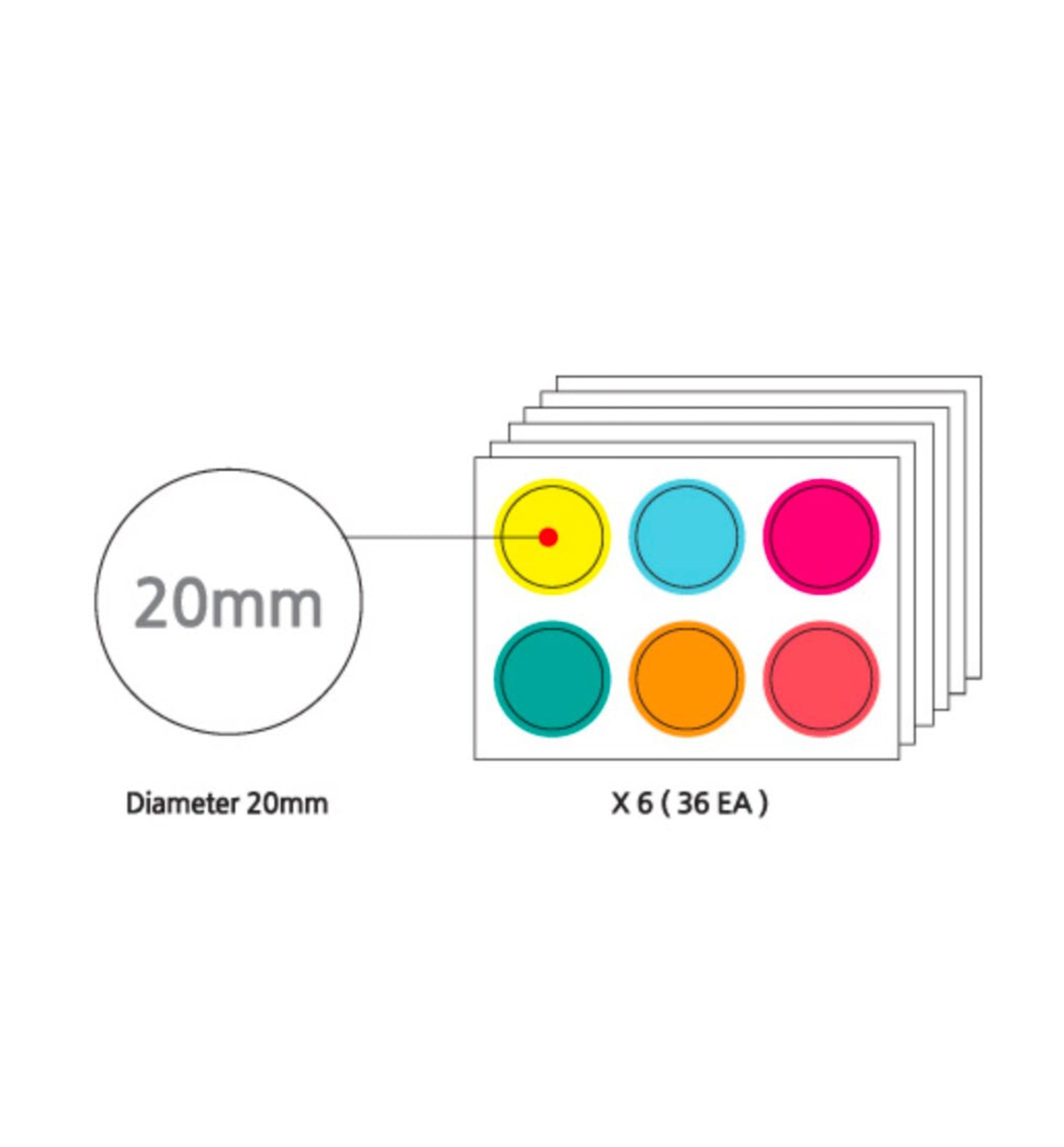 Color Mood Sticker M [20mm]