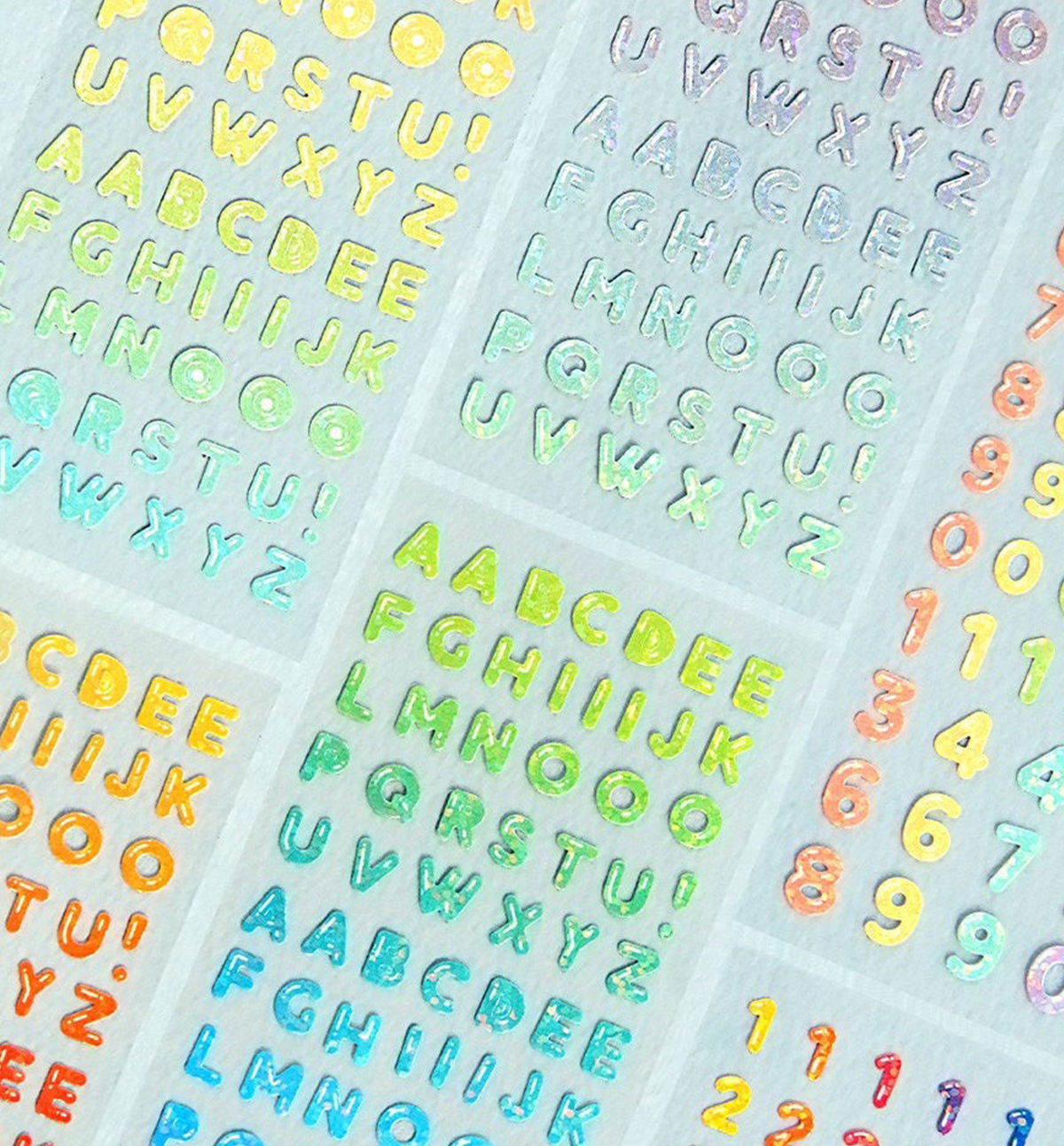 Jelly Alphabet Number Sticker