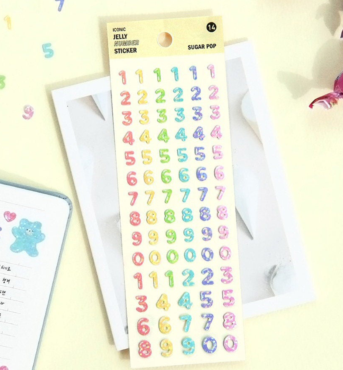 Alphabet Number Sticker Color:red Jelly Alphabet Number Sticker