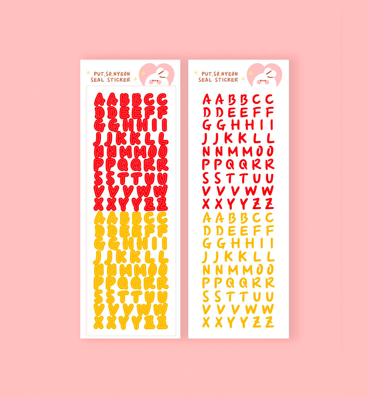 ABC Seal Sticker [Red-Yellow]