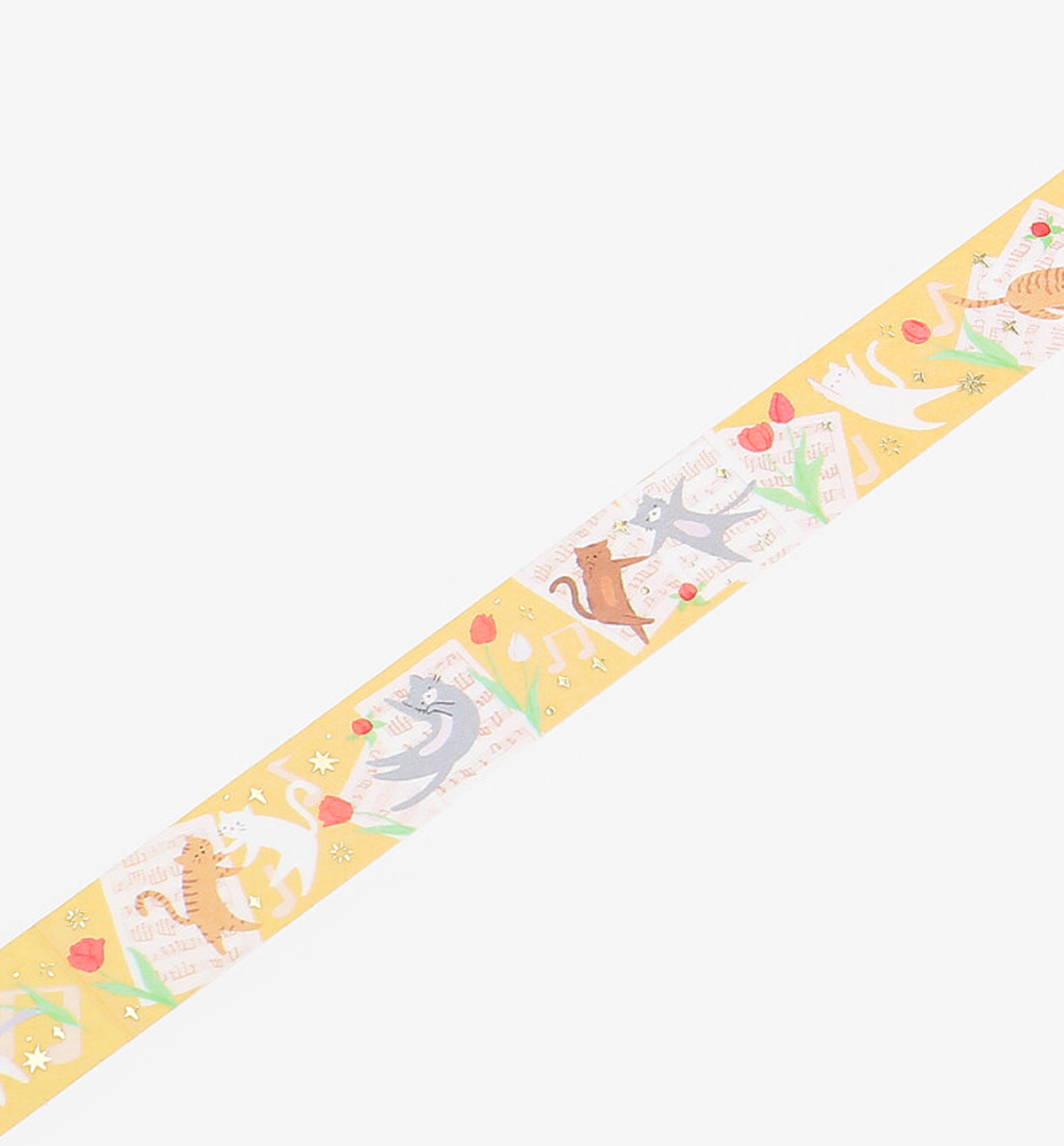 Cat Song Washi Tape [Foil Stamping]