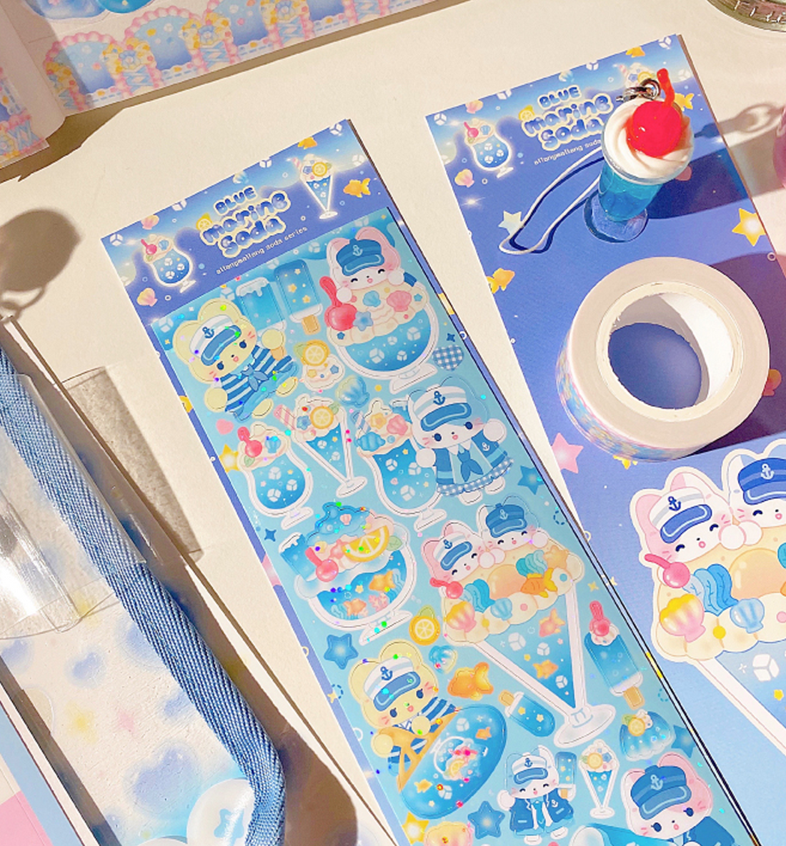 Blue Marine Soda Seal Sticker