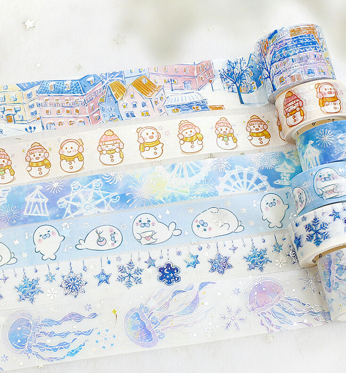 Pure White Town Washi Tape [Foil Stamping]