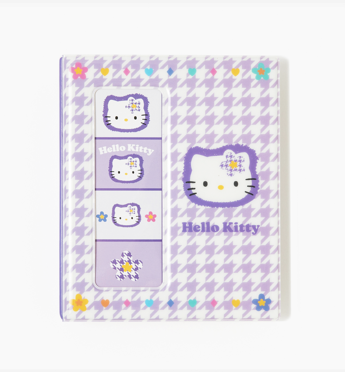 Hello Kitty 4Cut Photo Collect Book [Check Flower Purple]