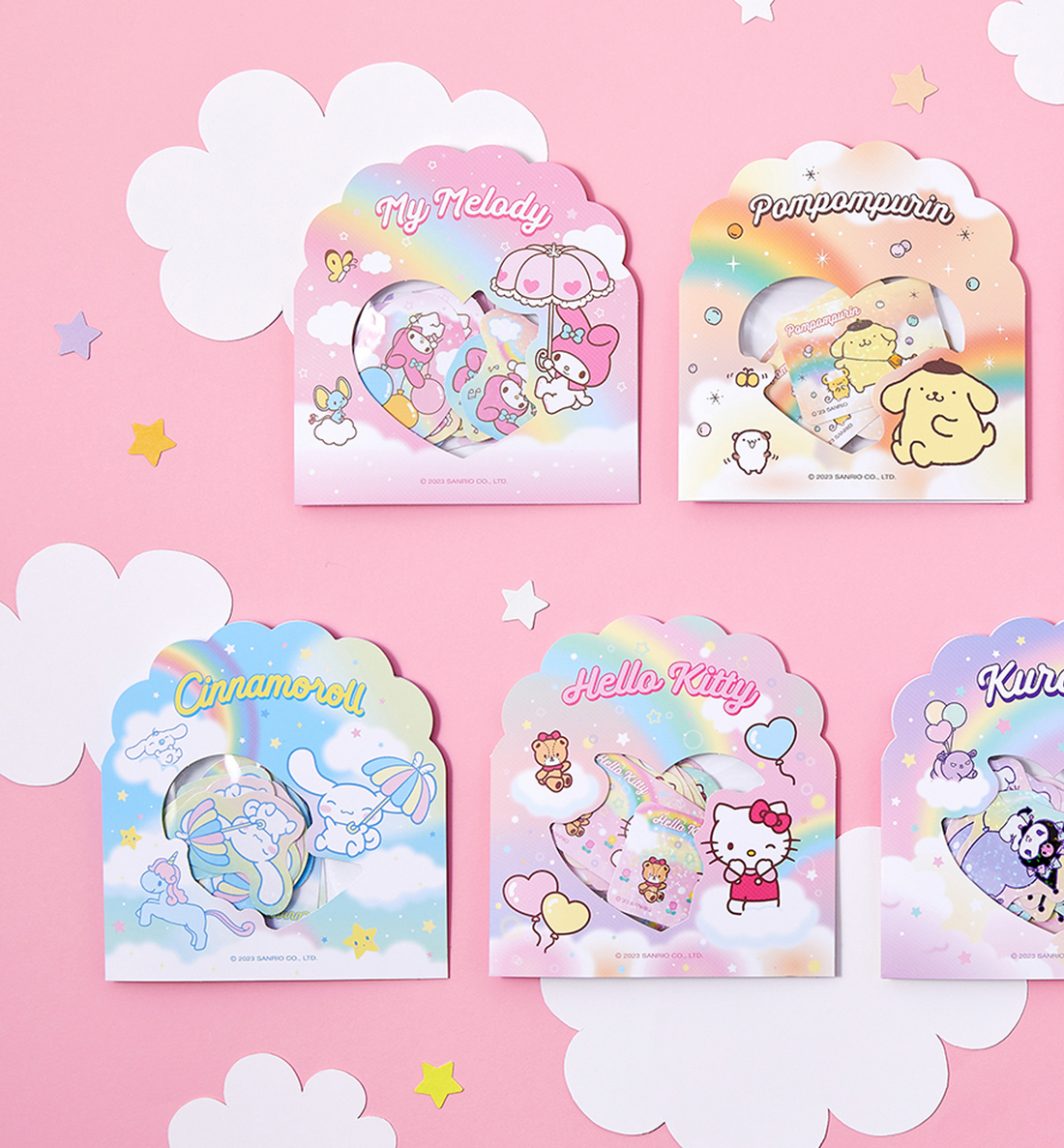 Sanrio Rainbow Glitter Sticker Pack
