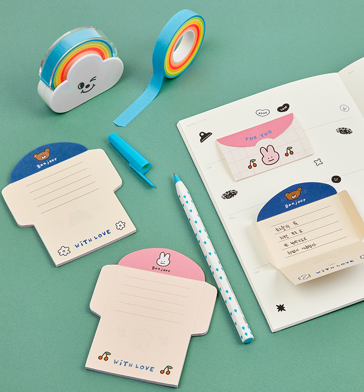 Rabbit Letter Sticky Memo