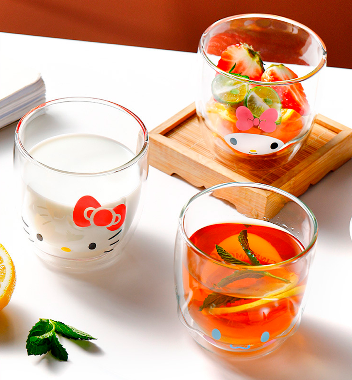 Sanrio Double Glass Cup