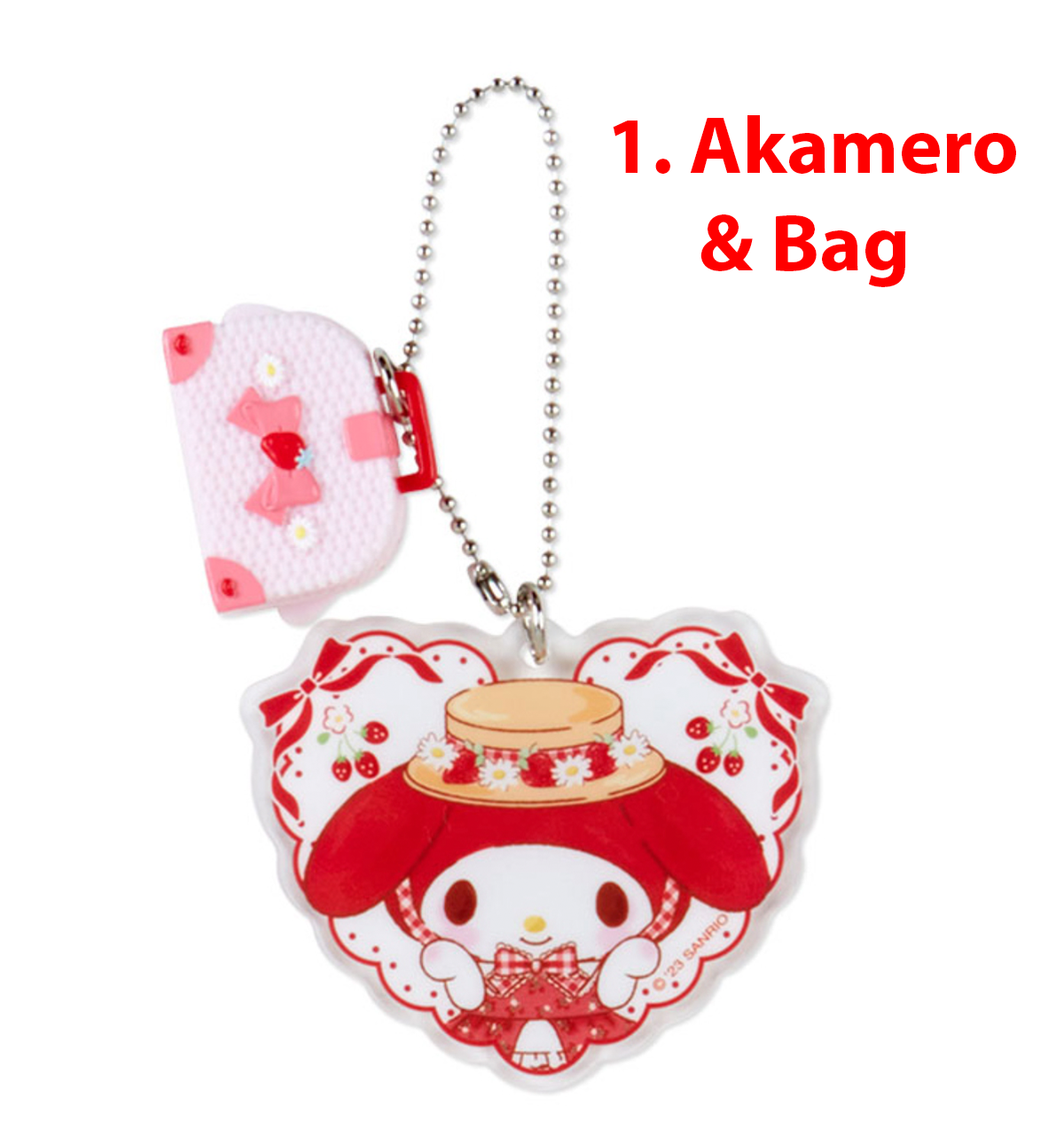 Sanrio My Melody Acrylic Keyring [Akamero Momomero Serie]