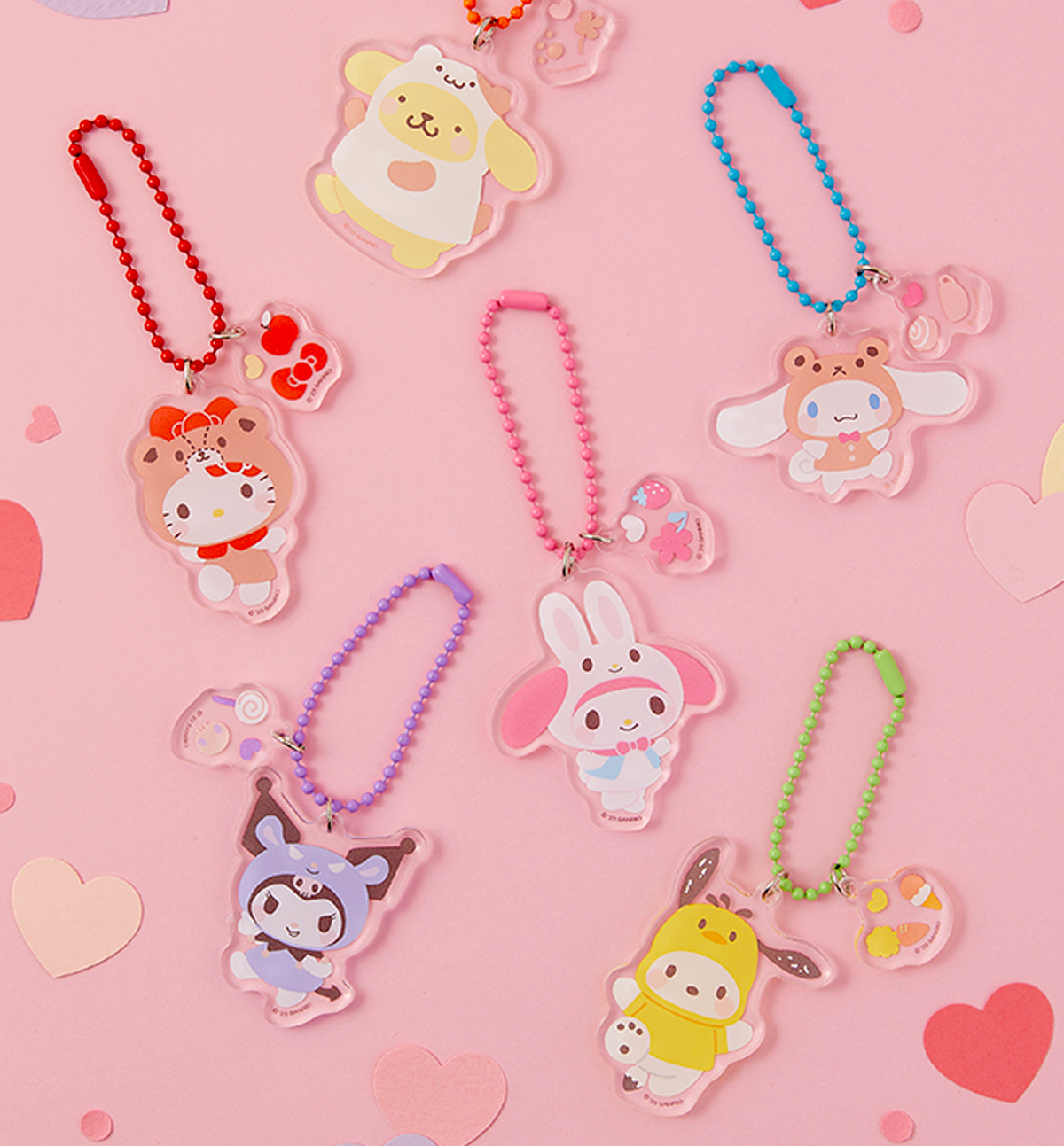 Hello Kitty - Show By Rock!! - Cyan - Acrylic Keychain - Keyholder (Sanrio)