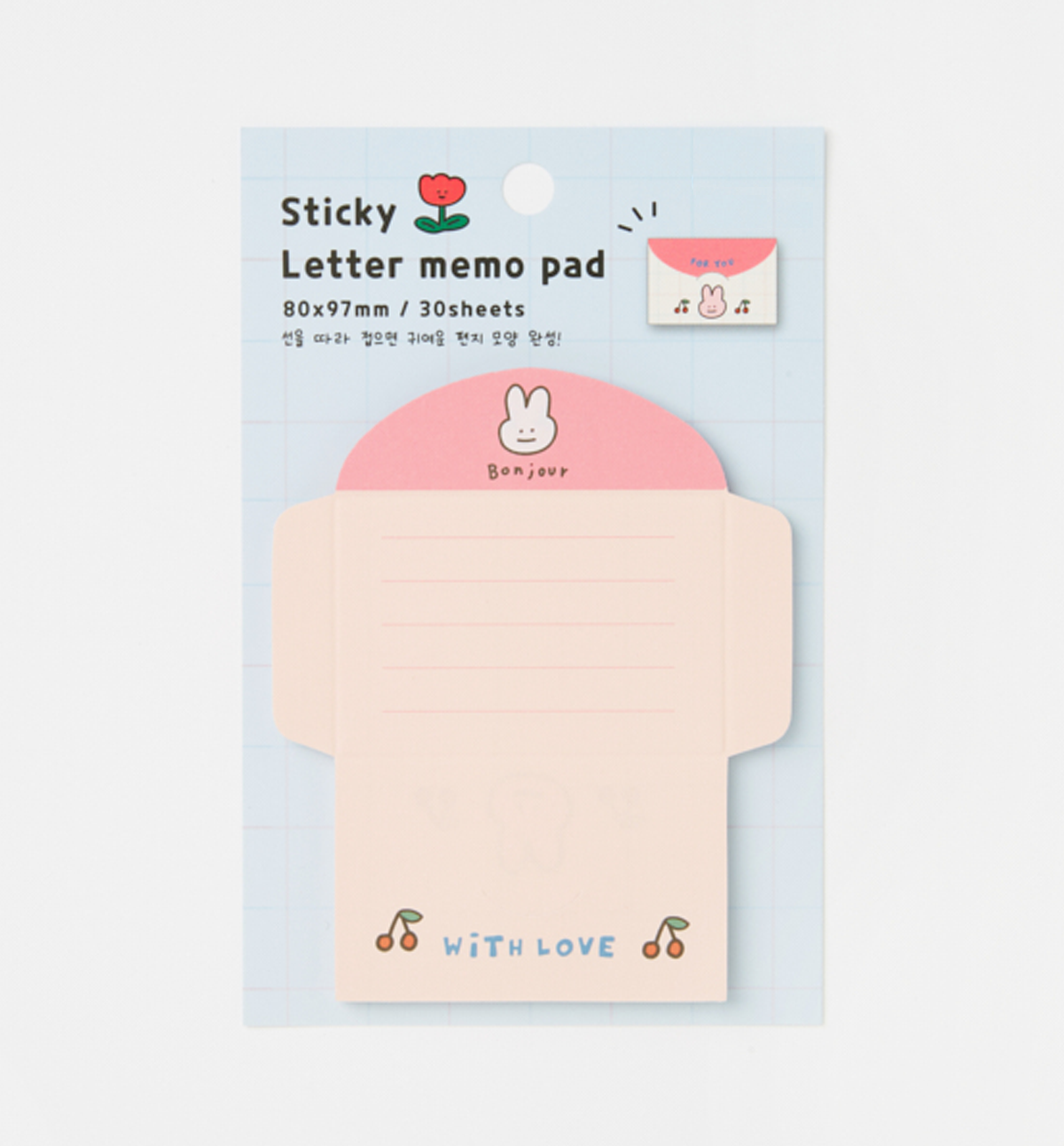 Rabbit Letter Sticky Memo