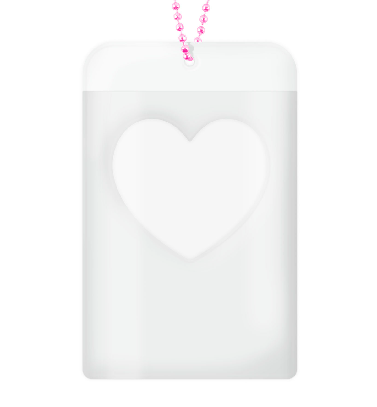 Cute & Cool Heart Charm Photocard Holder [Pink Strawberry]